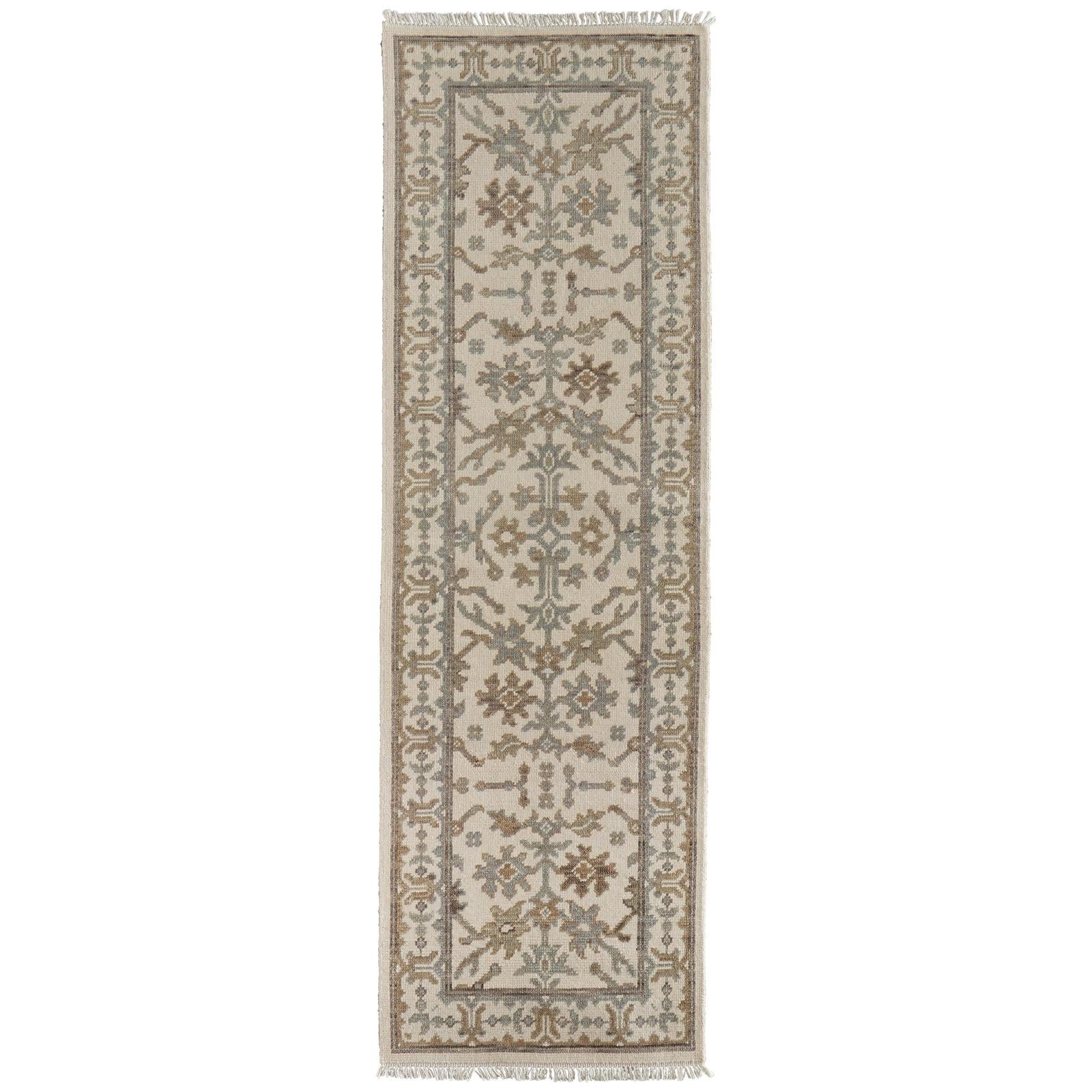 Feizy Karina 69G5F Transitional Floral & Botanical Rug in Ivory/Gray/Brown - Image 9