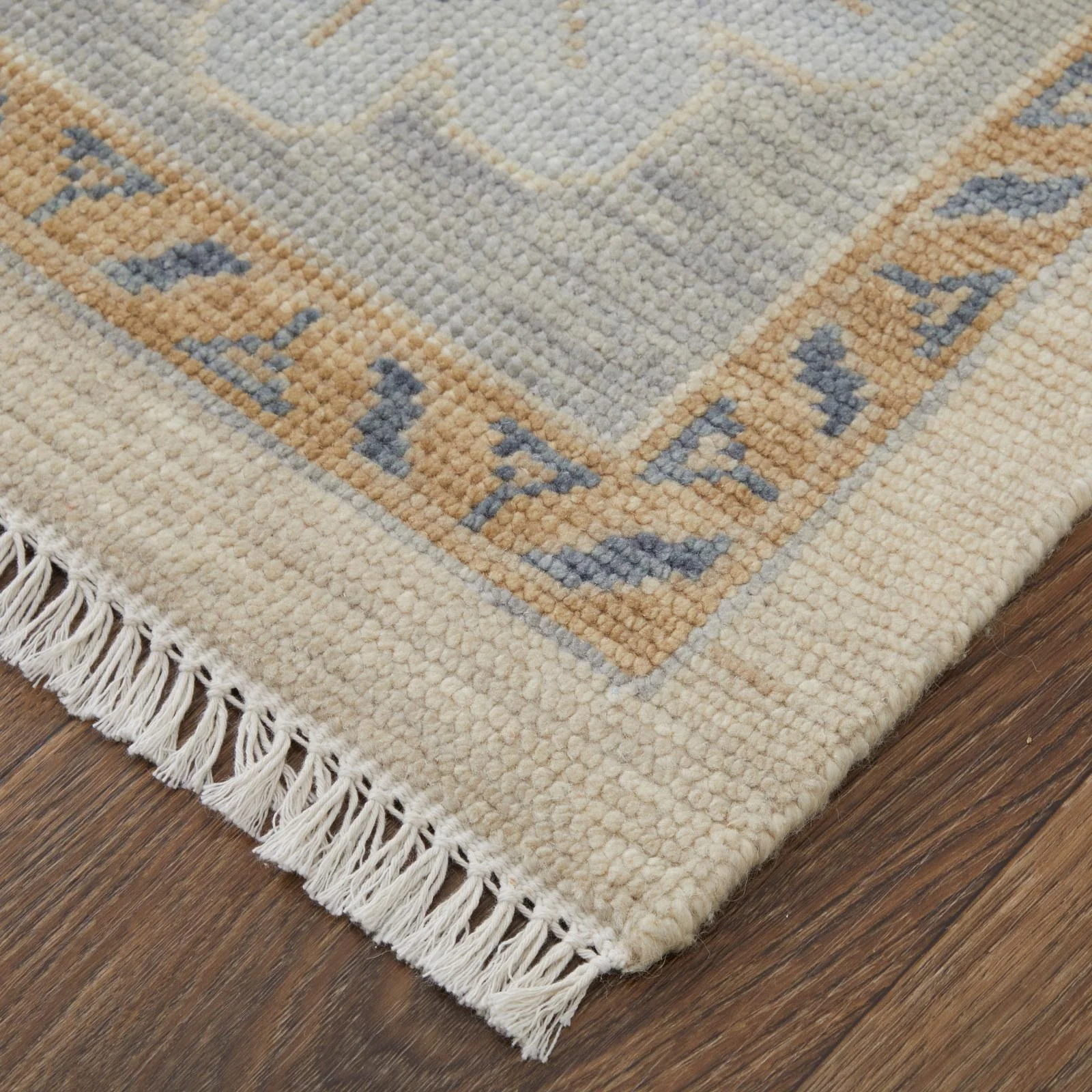 Feizy Karina 69G6F Transitional Floral & Botanical Rug in Ivory/Blue/Tan - Image 2