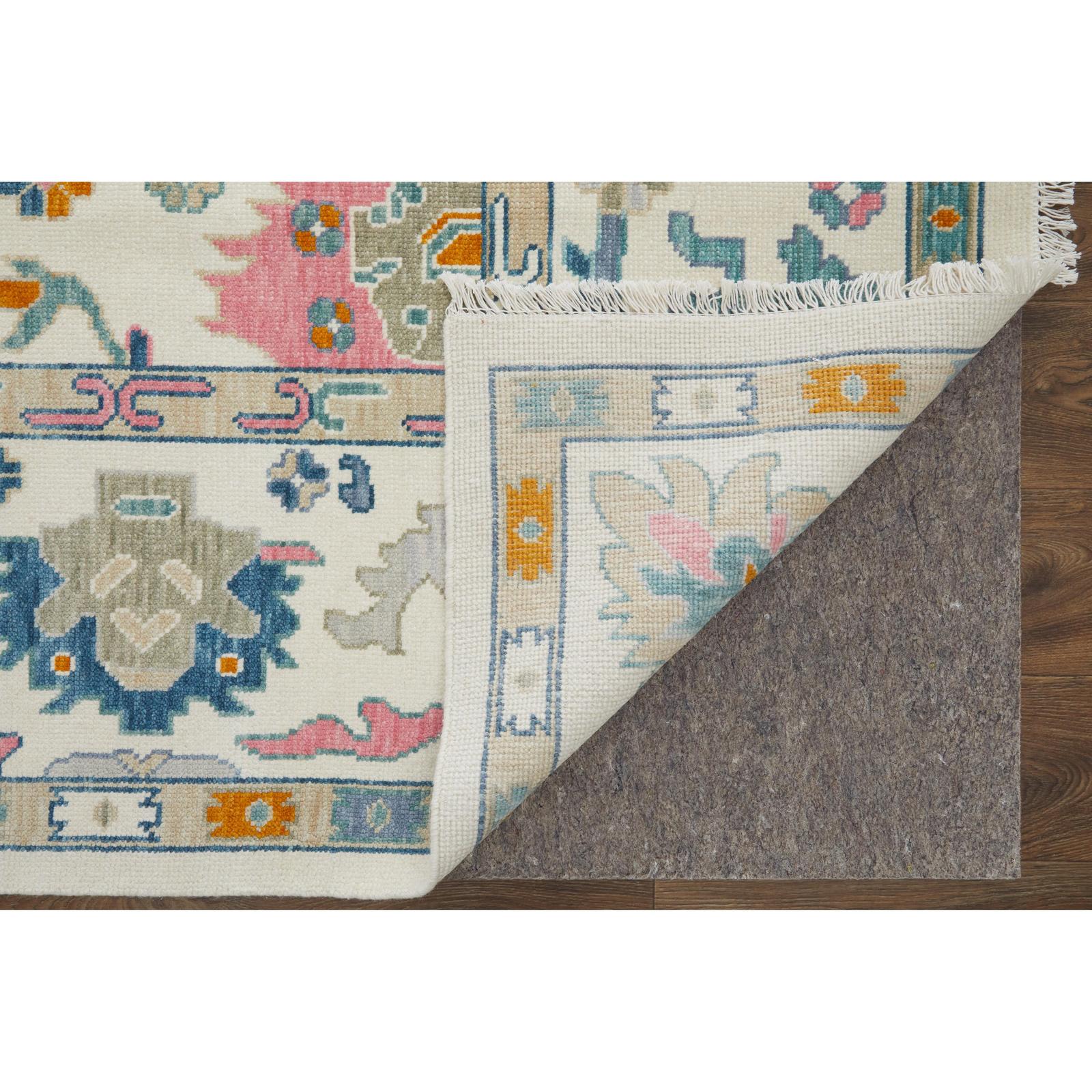 Feizy Karina 69G8F Transitional Floral & Botanical Rug in Ivory/Blue/Pink - Image 3