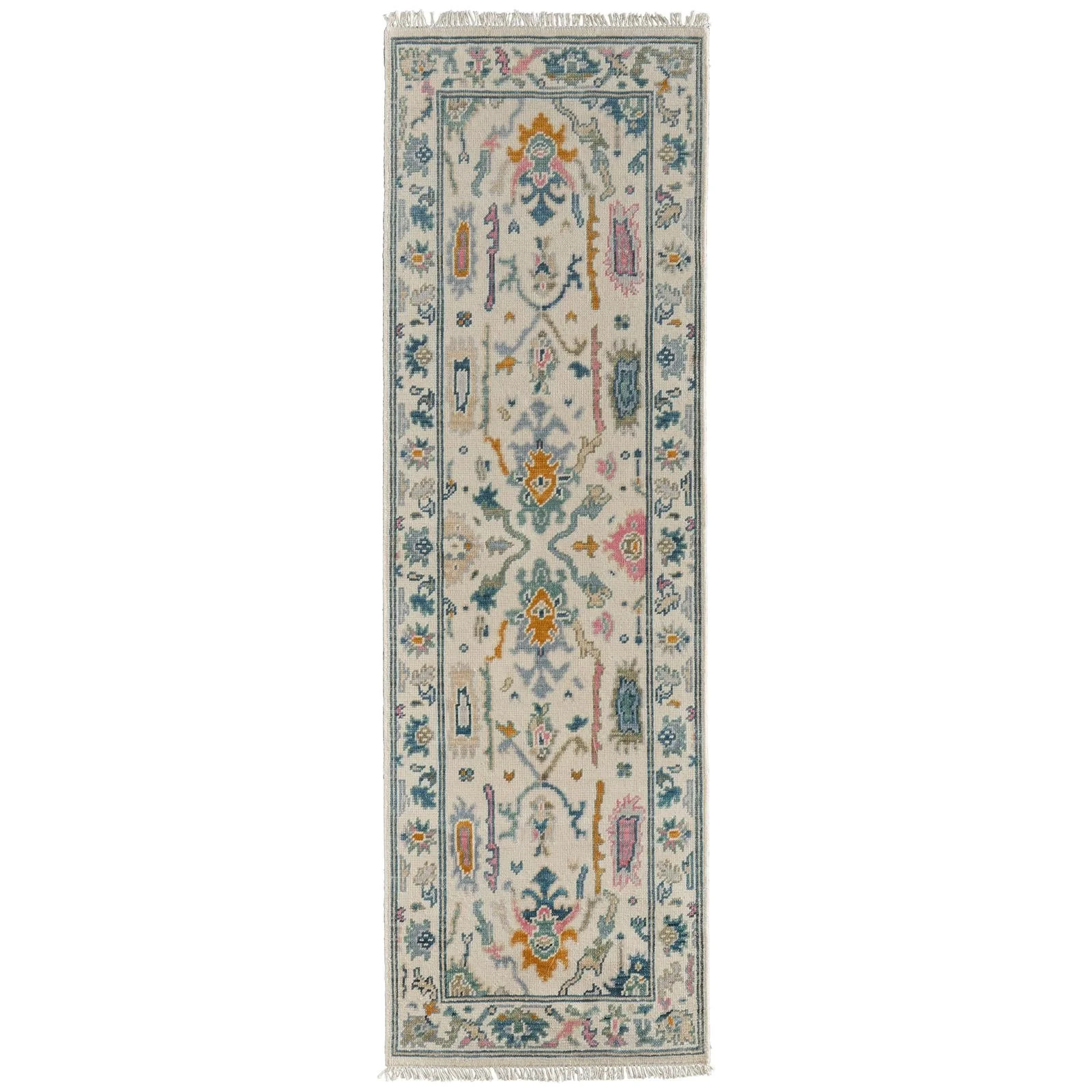 Feizy Karina 69G8F Transitional Floral & Botanical Rug in Ivory/Blue/Pink - Image 8
