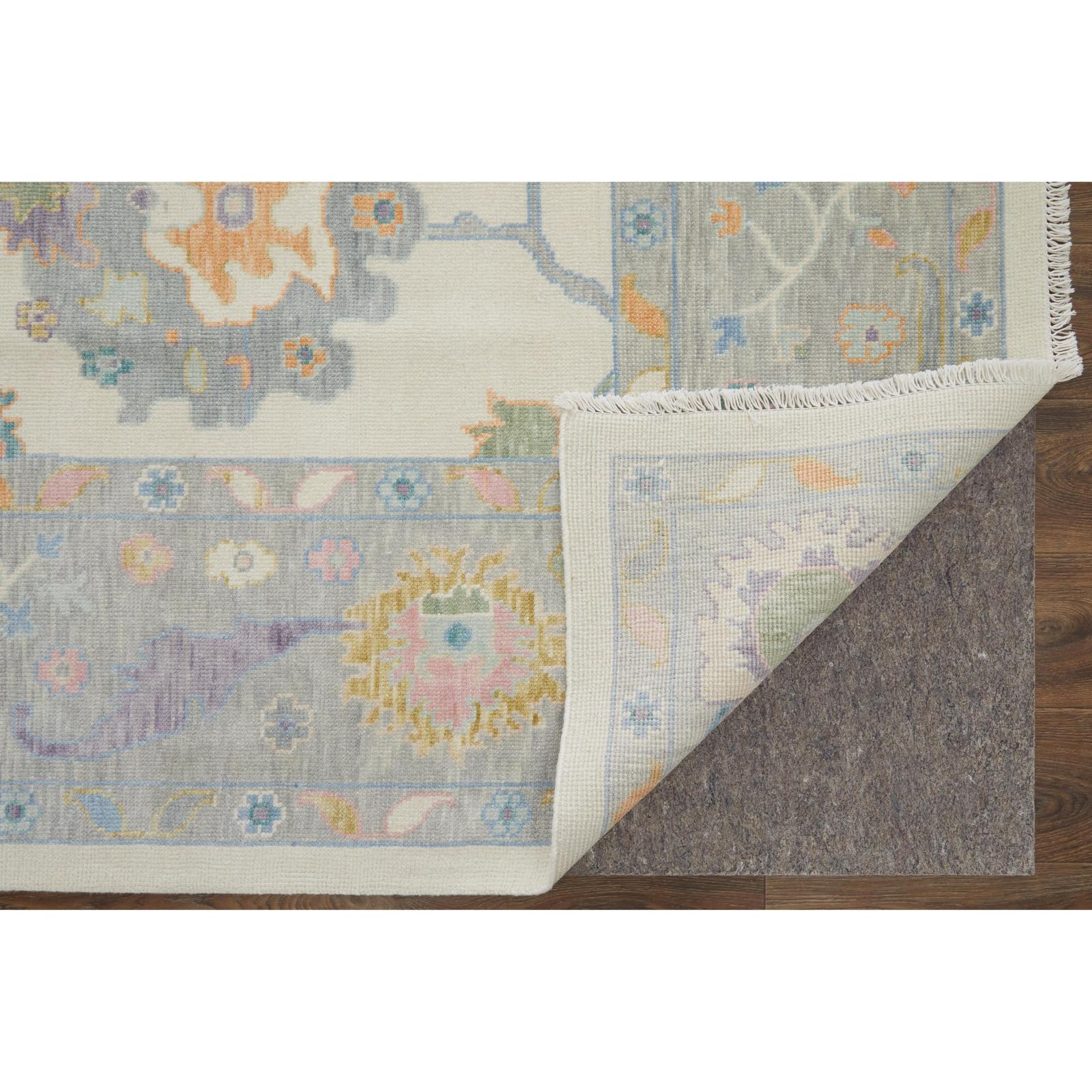 Feizy Karina 69G9F Transitional Floral & Botanical Rug in Ivory/Orange/Blue - Image 3