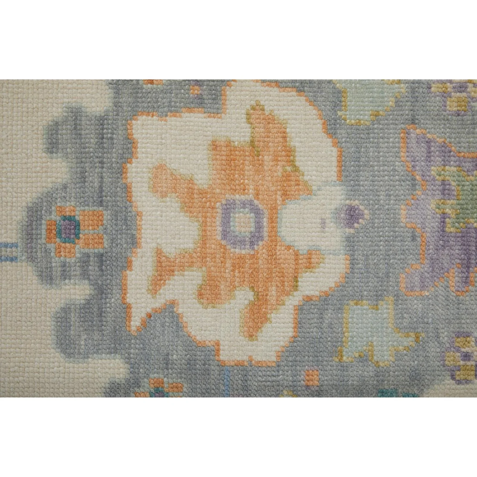 Feizy Karina 69G9F Transitional Floral & Botanical Rug in Ivory/Orange/Blue - Image 5
