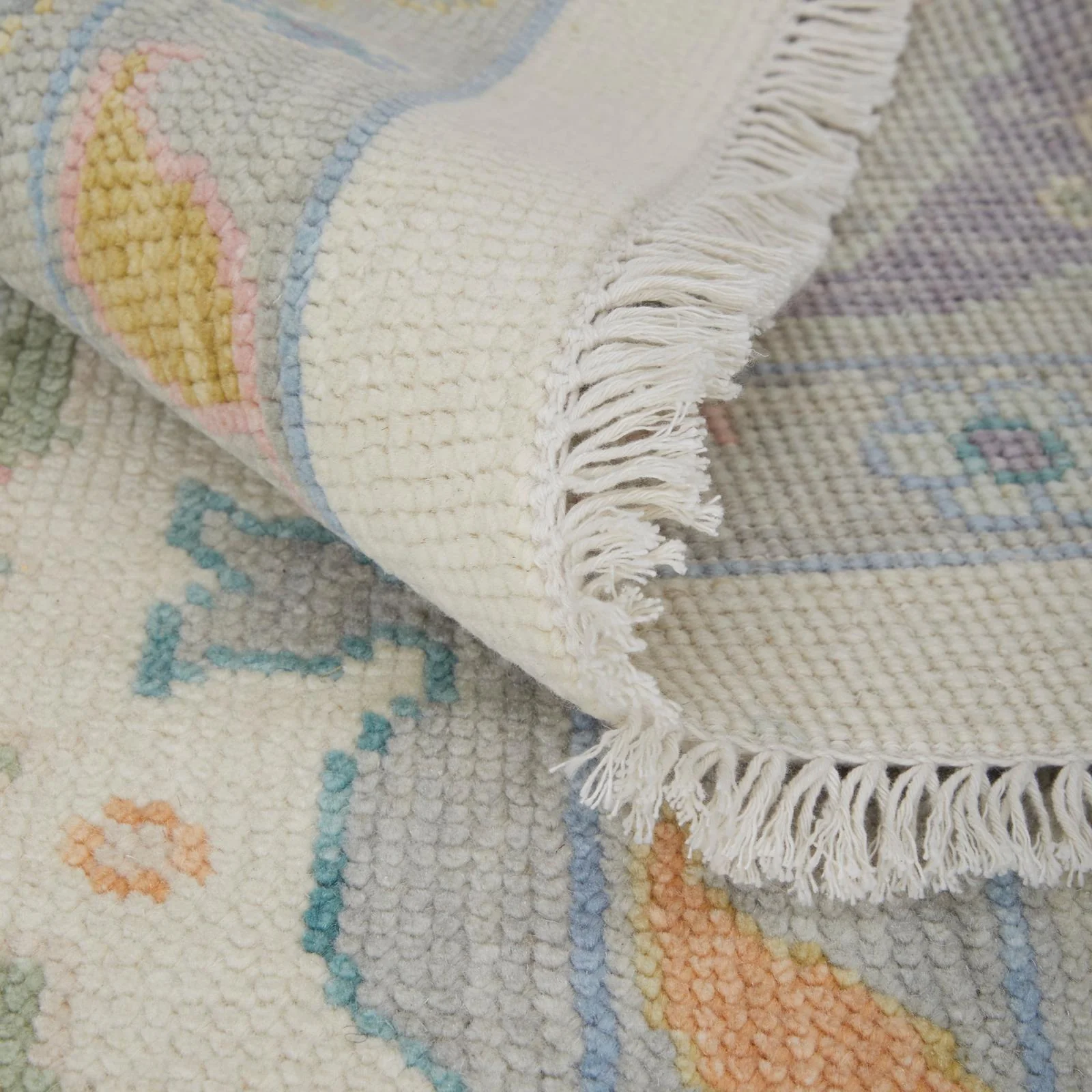 Feizy Karina 69G9F Transitional Floral & Botanical Rug in Ivory/Orange/Blue - Image 6