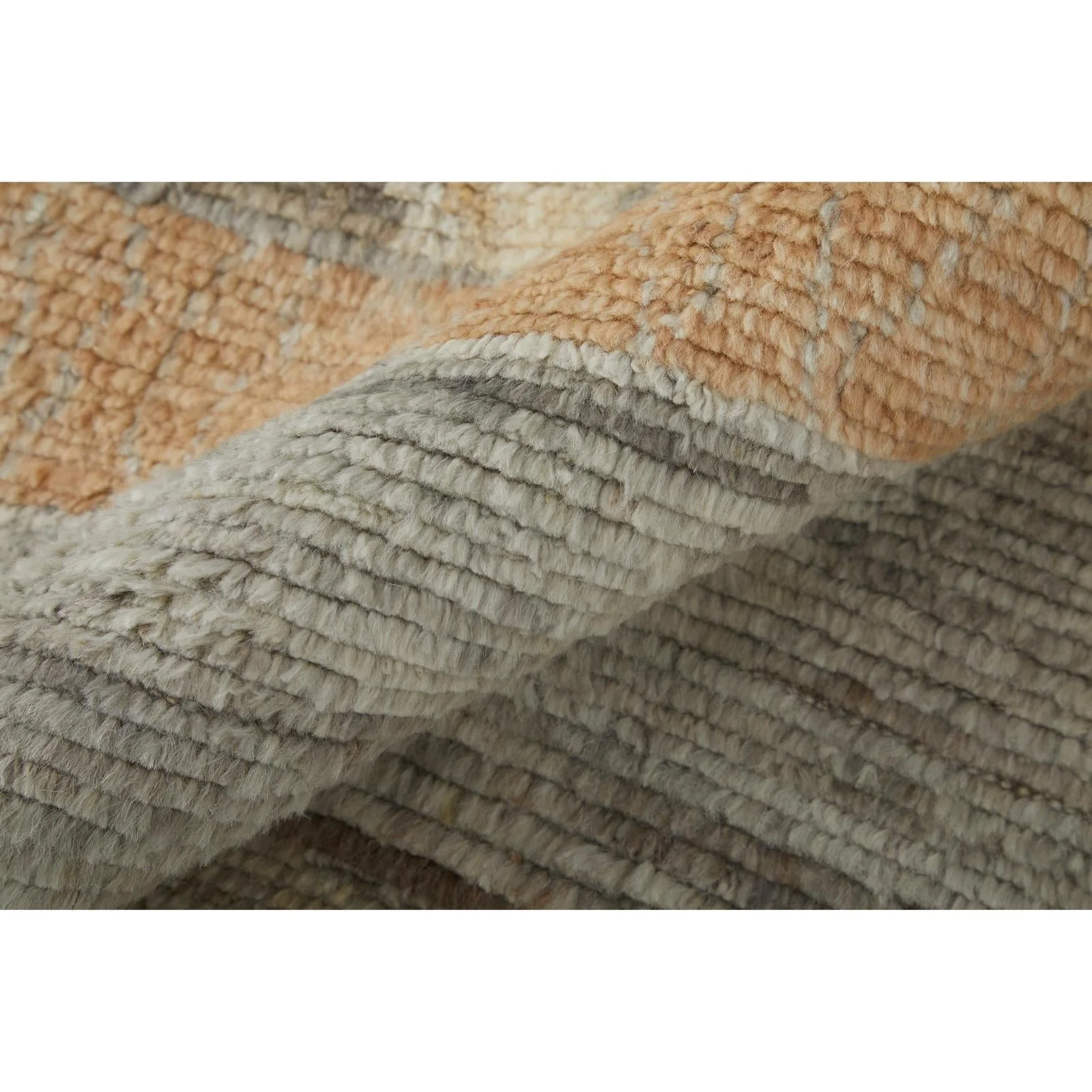 Feizy Kasbah 69FZF Transitional Moroccan Rug in Ivory/Gray/Orange - Image 5