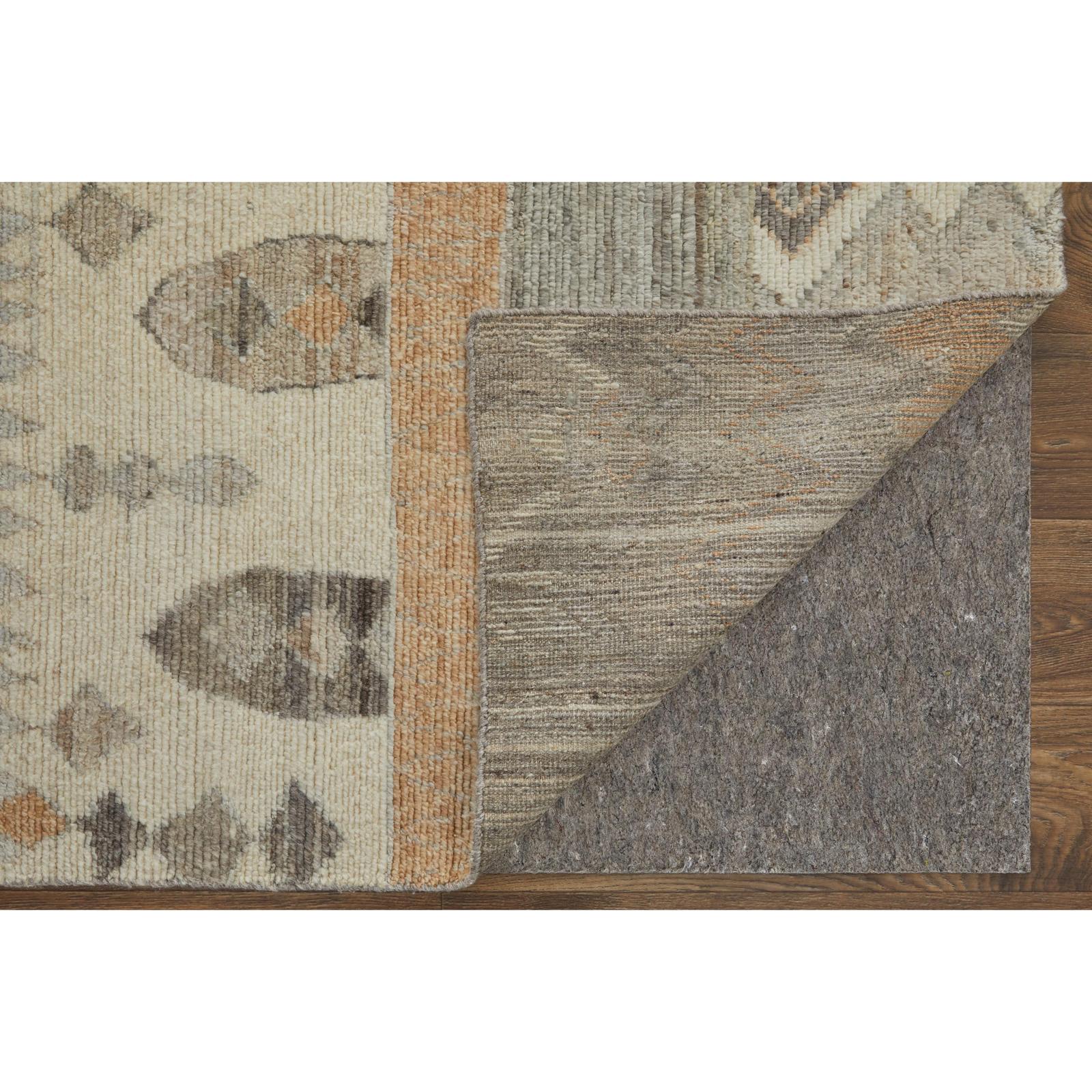 Feizy Kasbah 69FZF Transitional Moroccan Rug in Ivory/Gray/Orange - Image 6