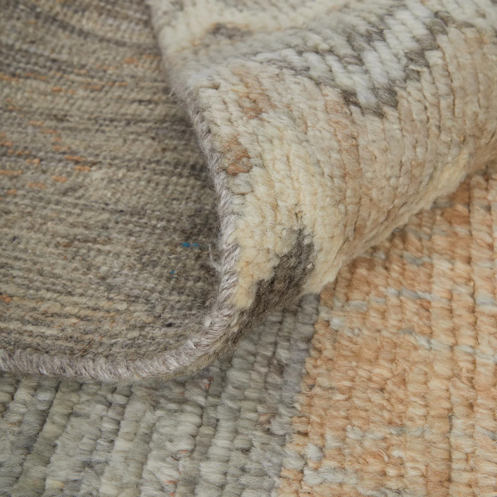Feizy Kasbah 69FZF Transitional Moroccan Rug in Ivory/Gray/Orange - Image 7