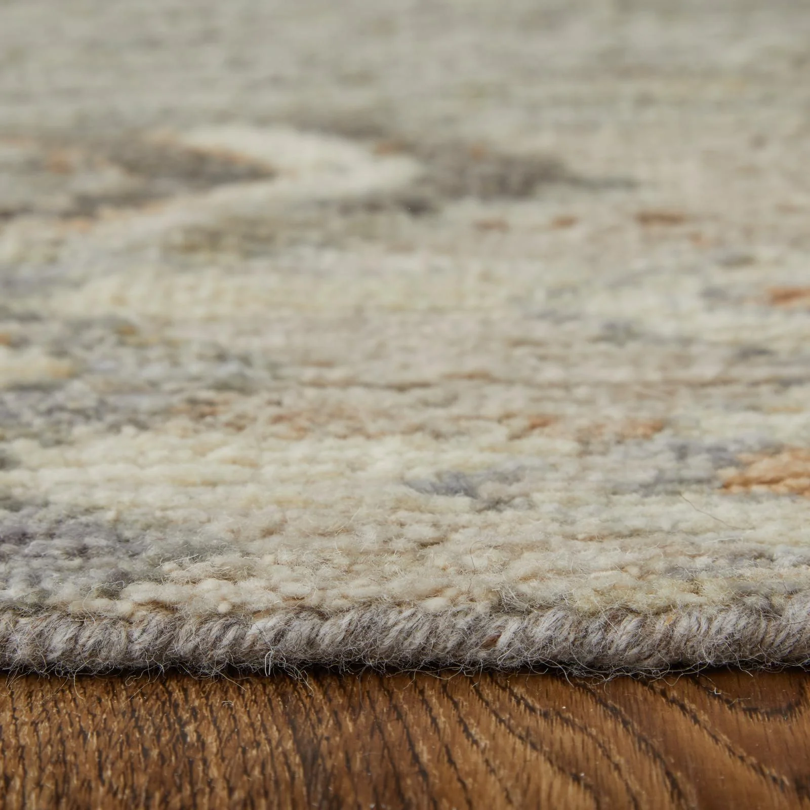 Feizy Kasbah 69FZF Transitional Moroccan Rug in Ivory/Gray/Orange - Image 8