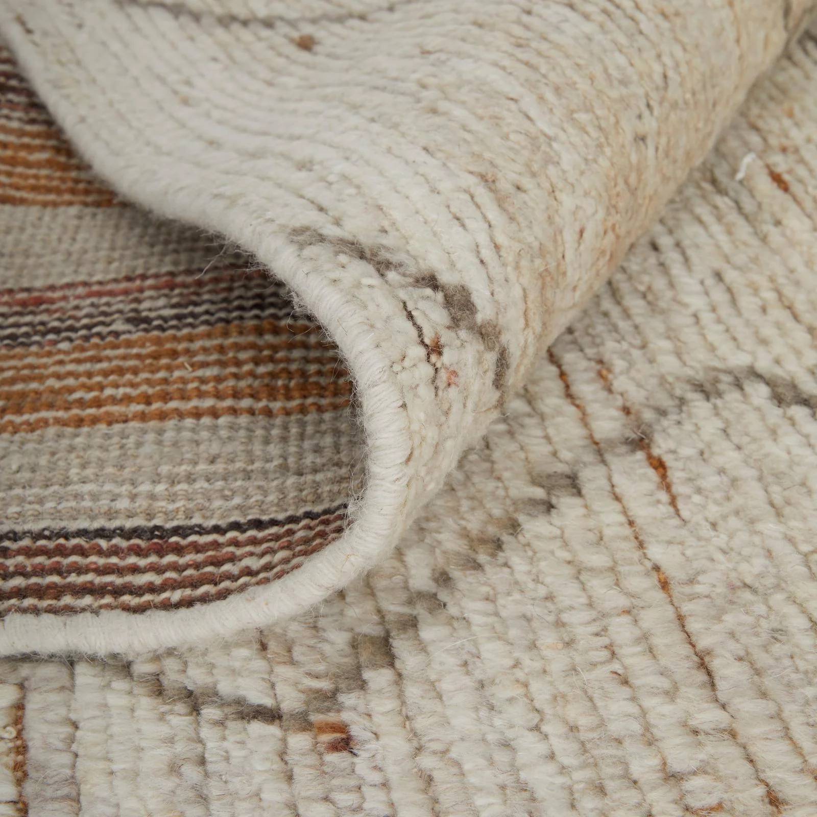 Feizy Kasbah 69G0F Transitional Moroccan Rug in Ivory/Tan/Orange - Image 7