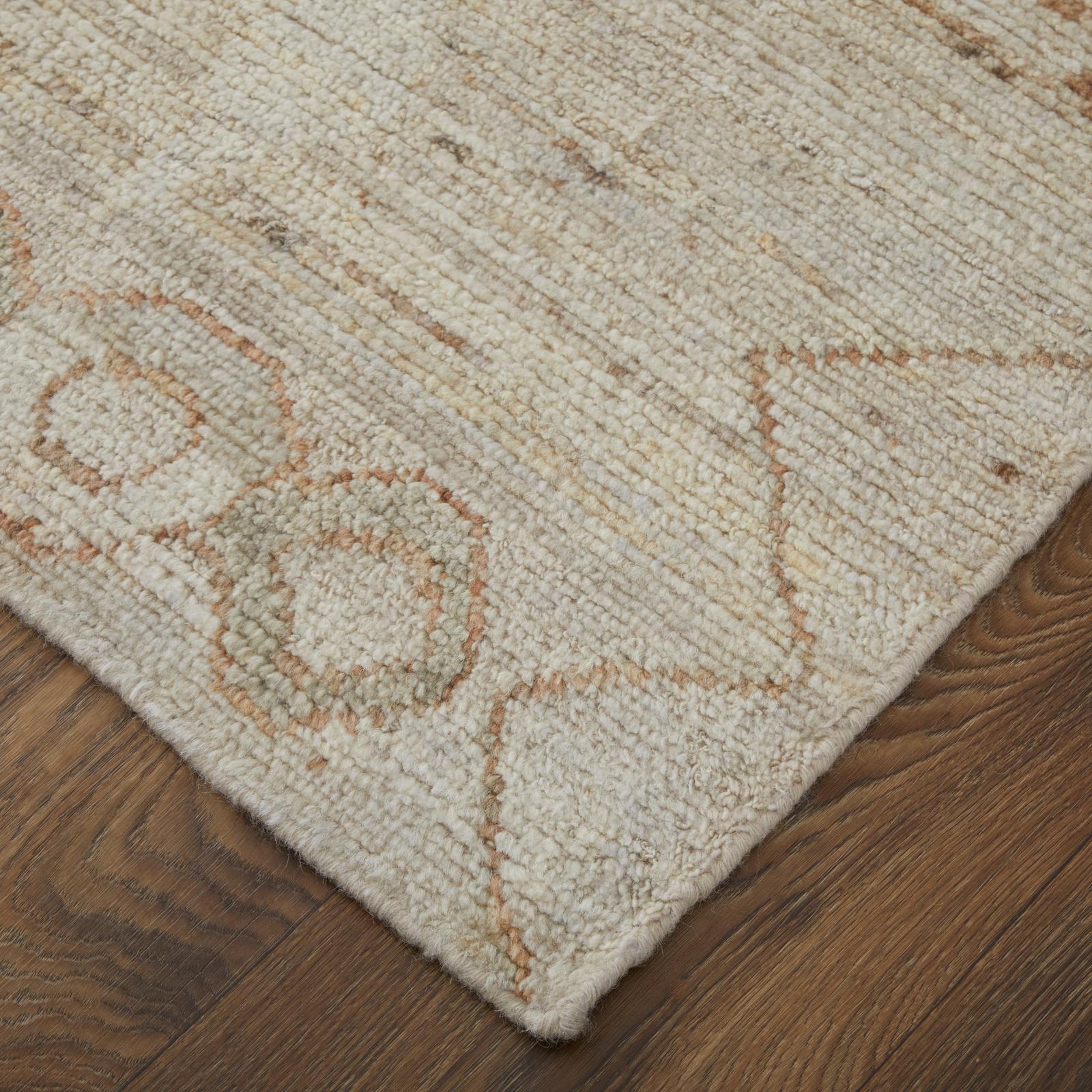 Feizy Kasbah 69G1F Transitional Moroccan Rug in Tan/Orange/Gray - Image 3