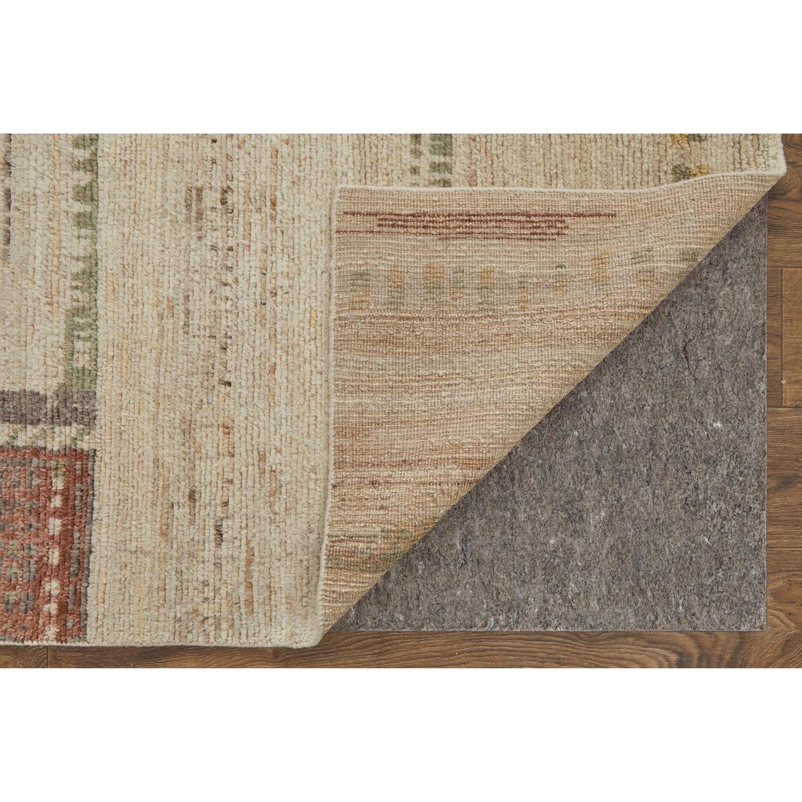 Feizy Kasbah 69G2F Modern Abstract Rug in Tan/Red/Green - Image 4