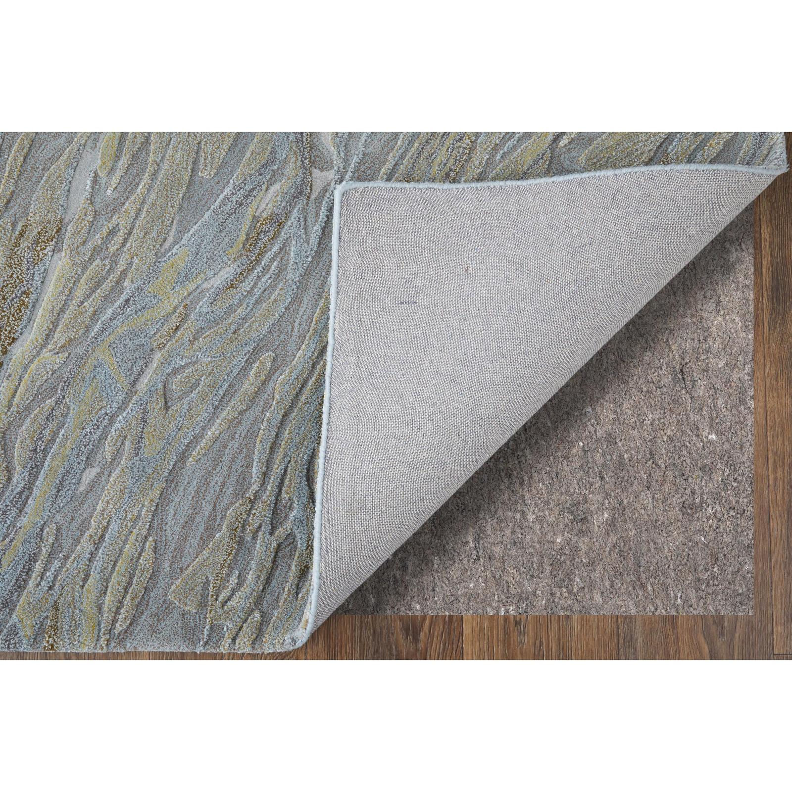 Feizy Kawai 8982F Modern Abstract Rug in Blue/Green/Gray - Image 4