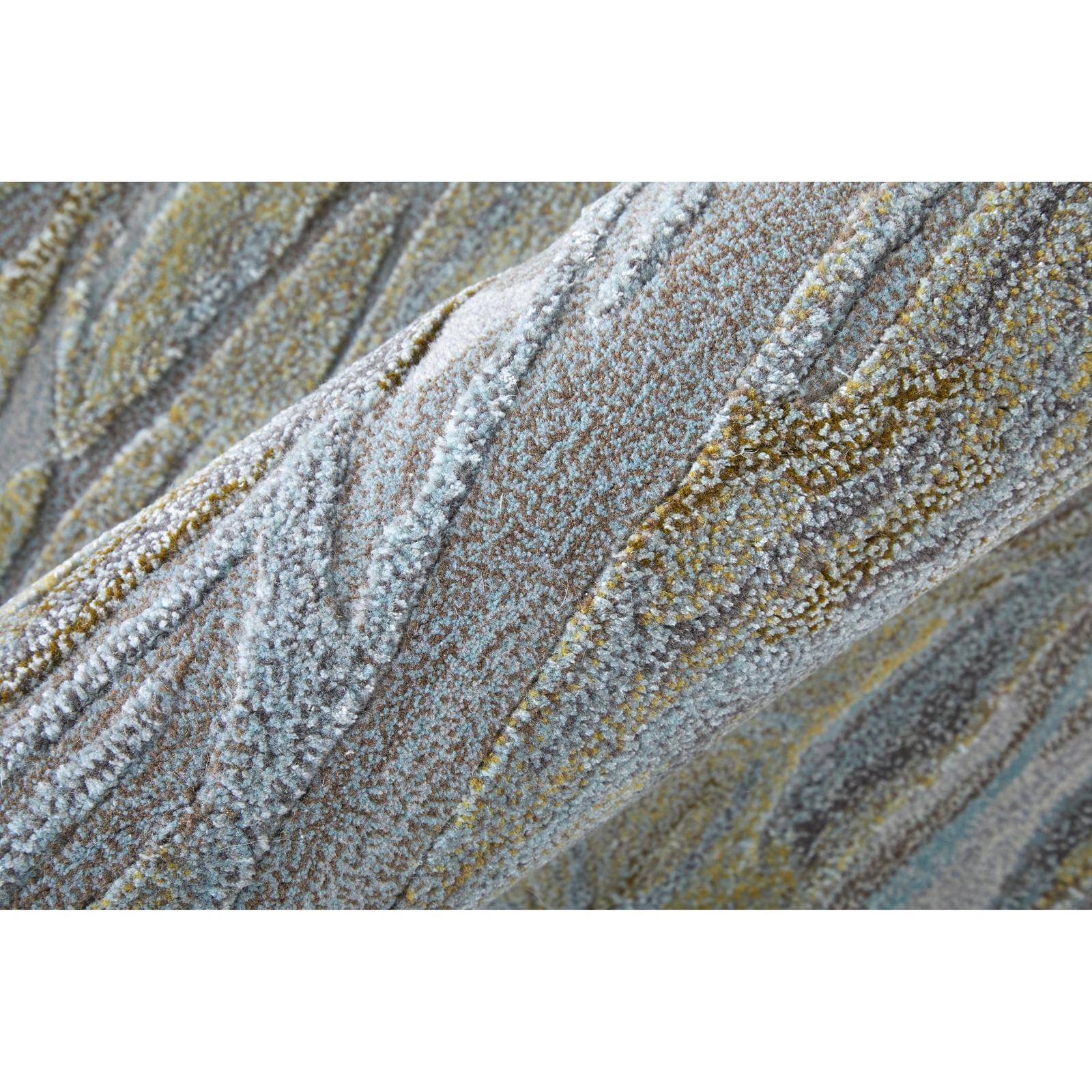 Feizy Kawai 8982F Modern Abstract Rug in Blue/Green/Gray - Image 5