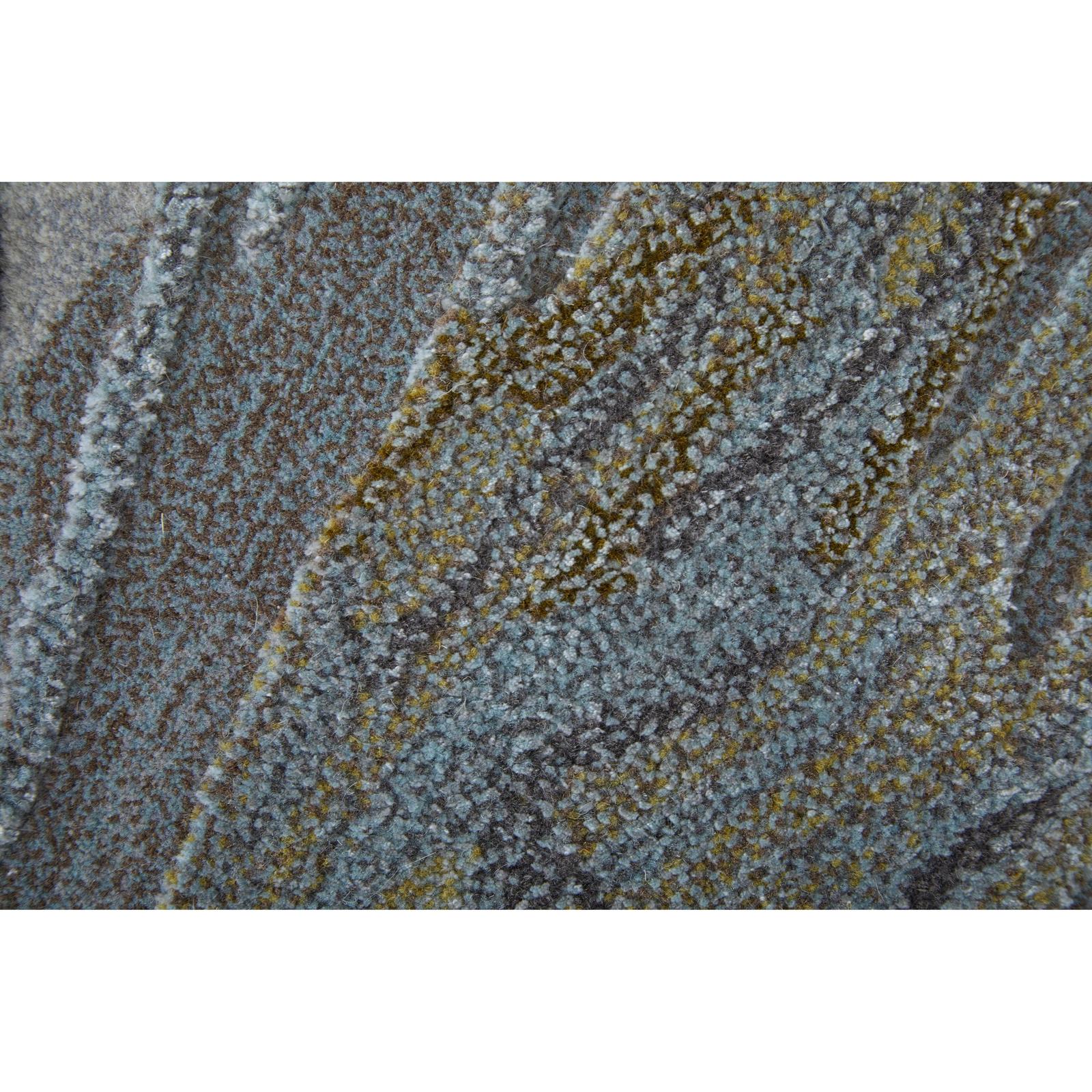Feizy Kawai 8982F Modern Abstract Rug in Blue/Green/Gray - Image 6