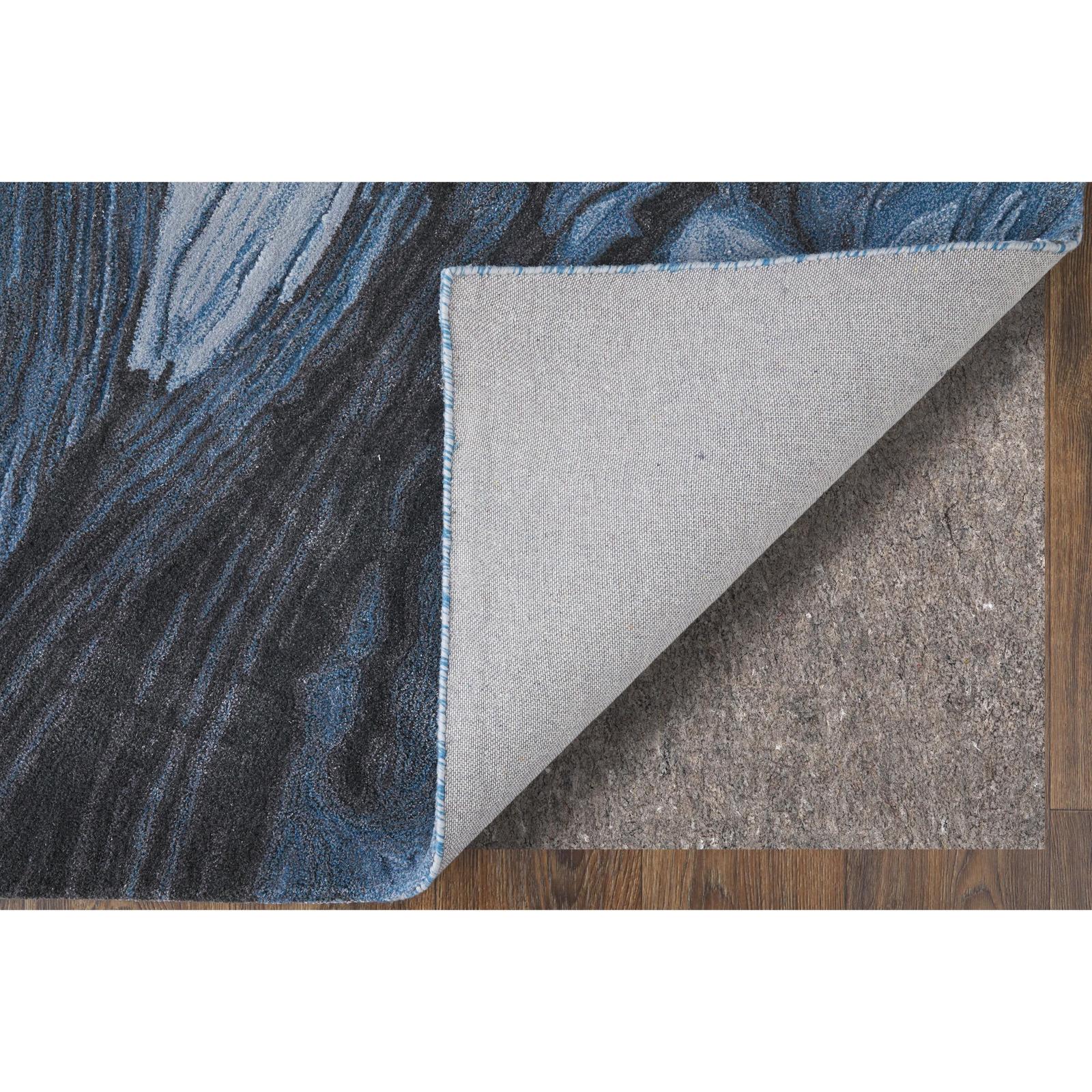 Feizy Kawai 8983F Modern Abstract Rug in Blue/Black/Gray - Image 4