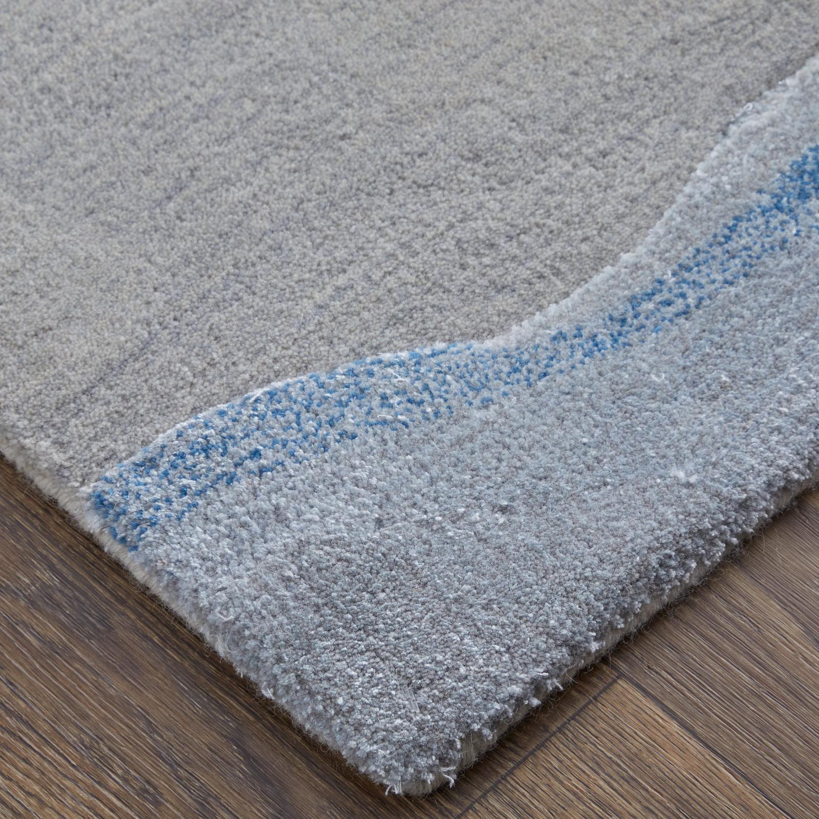 Feizy Kawai 8984F Modern Abstract Rug in Blue/Gray - Image 3