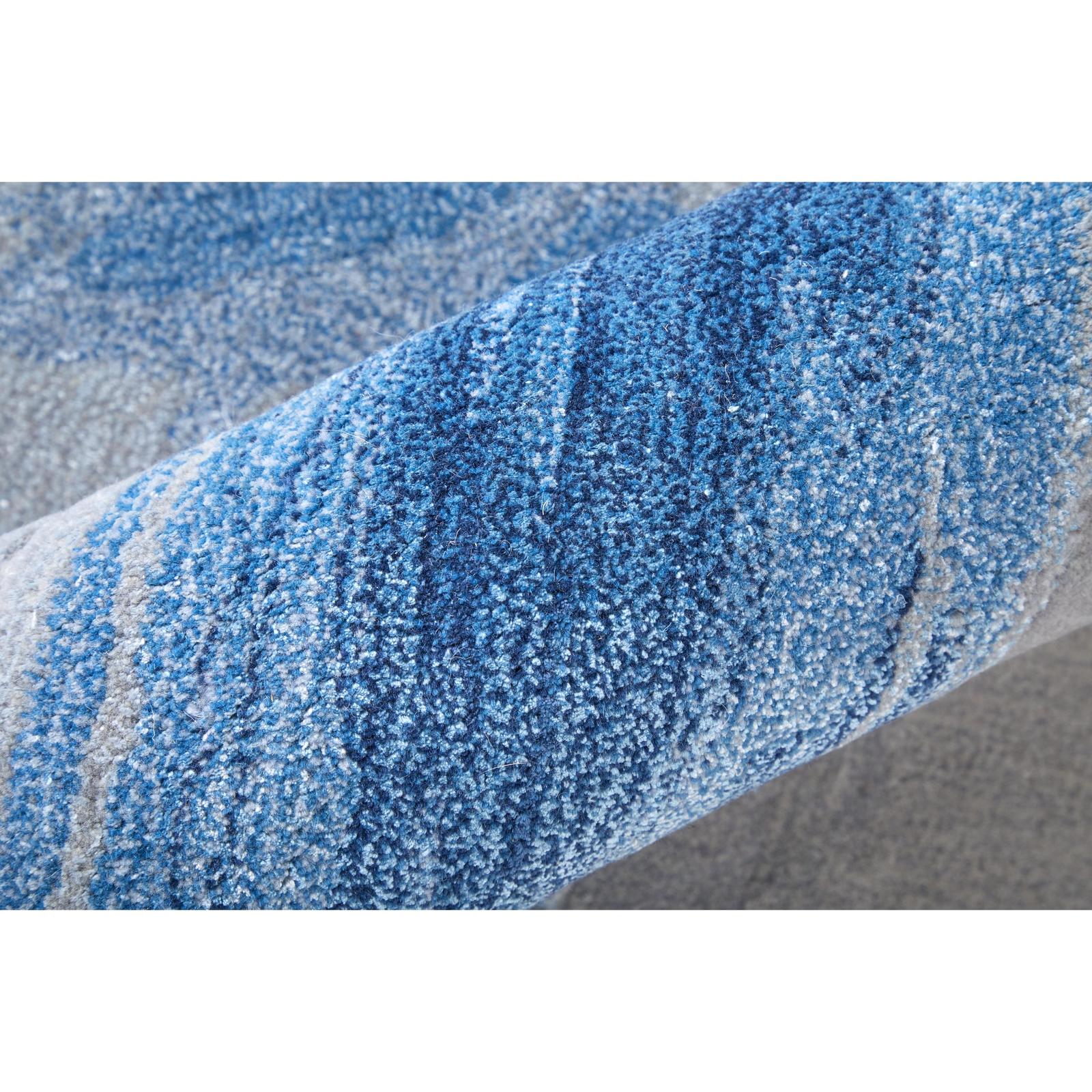 Feizy Kawai 8984F Modern Abstract Rug in Blue/Gray - Image 5