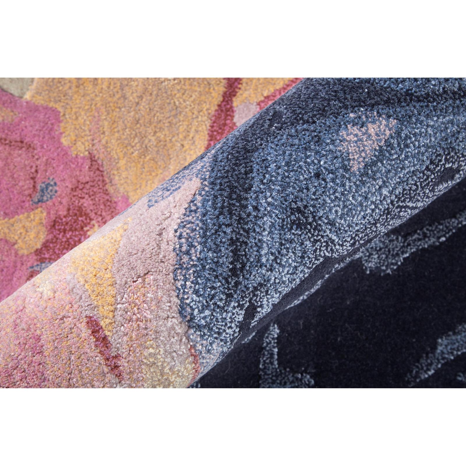 Feizy Kawai 8985F Modern Abstract Rug in Pink/Blue/Ivory - Image 7