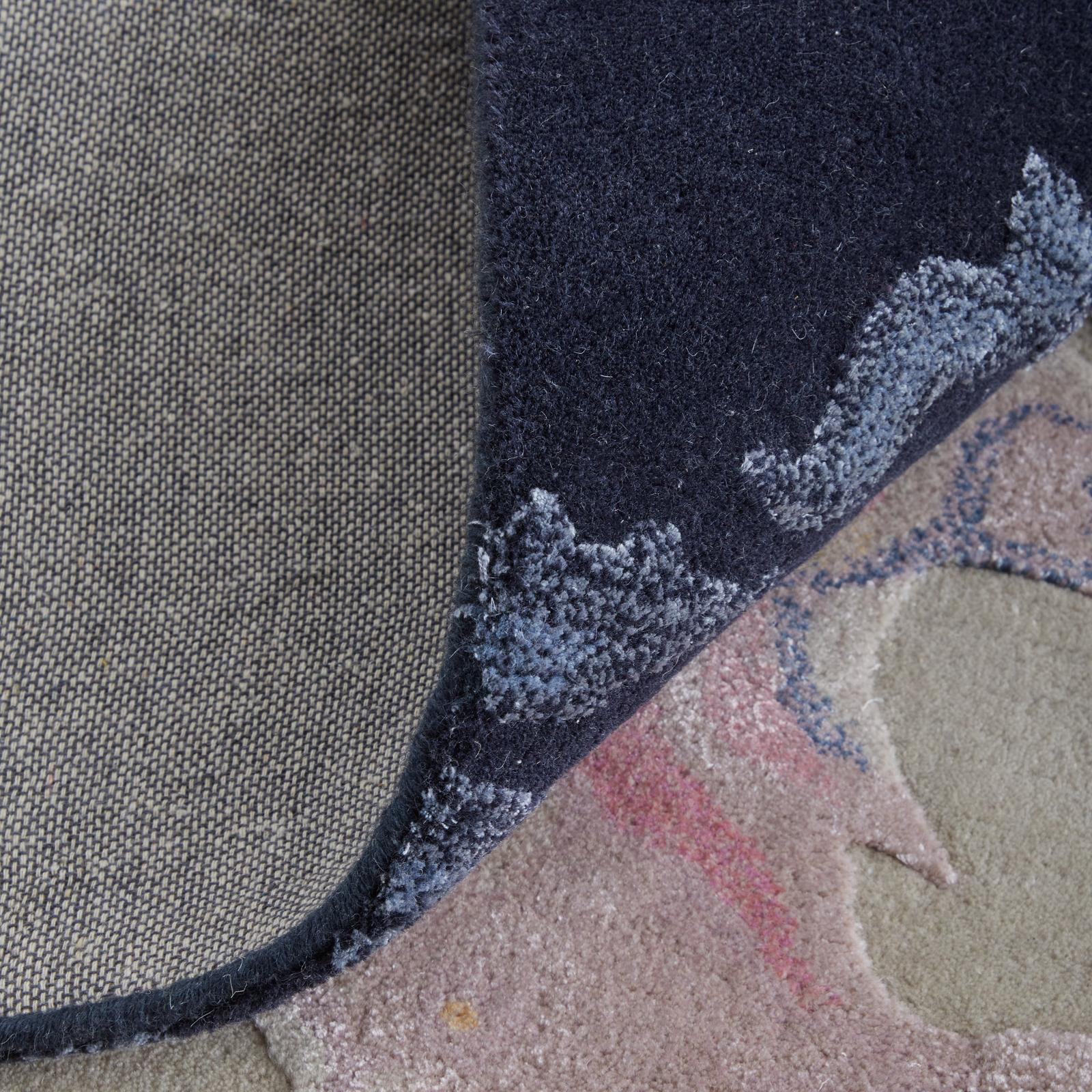 Feizy Kawai 8985F Modern Abstract Rug in Pink/Blue/Ivory - Image 9