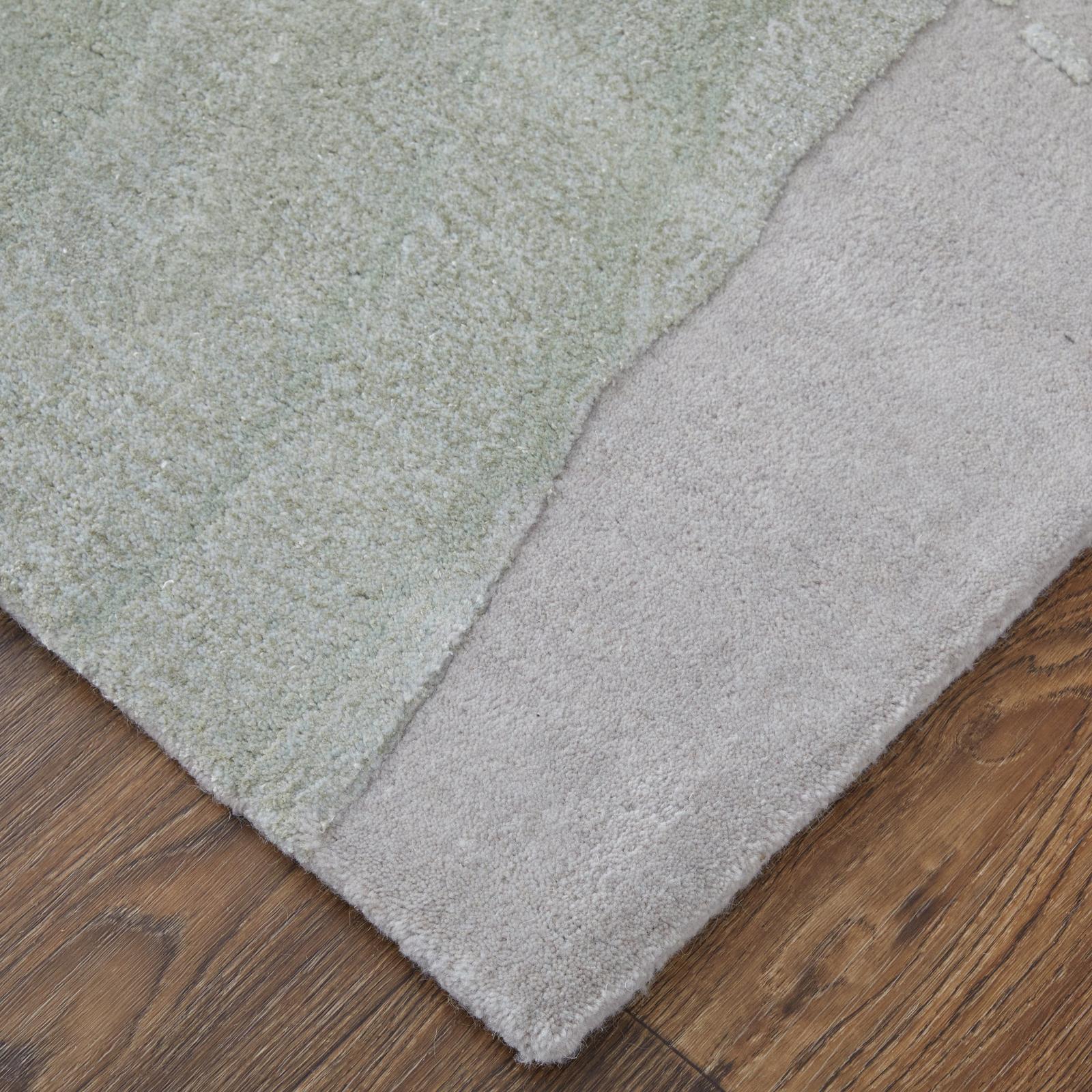 Feizy Kawai 8986F Modern Abstract Rug in Green/Blue/Ivory - Image 3