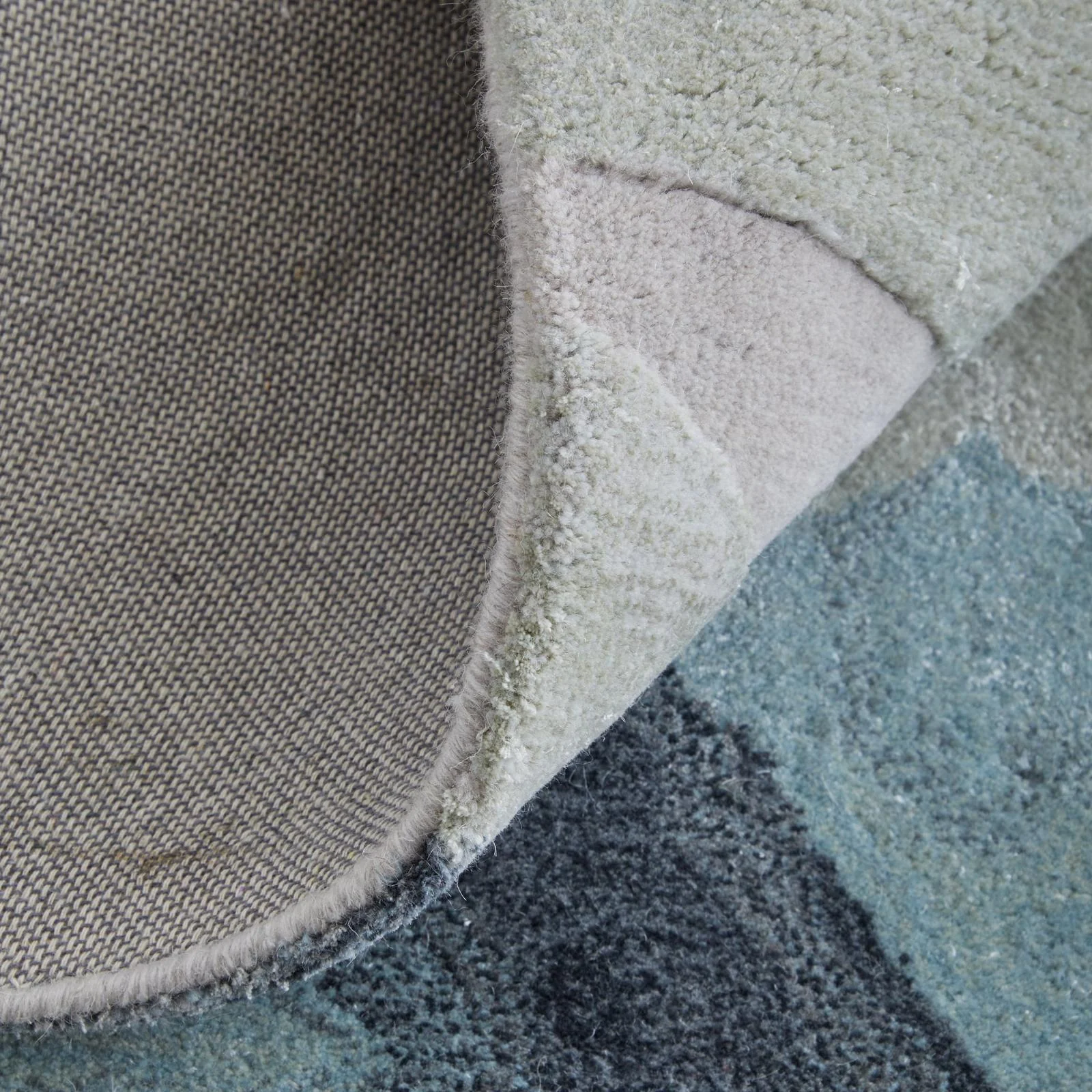Feizy Kawai 8986F Modern Abstract Rug in Green/Blue/Ivory - Image 7