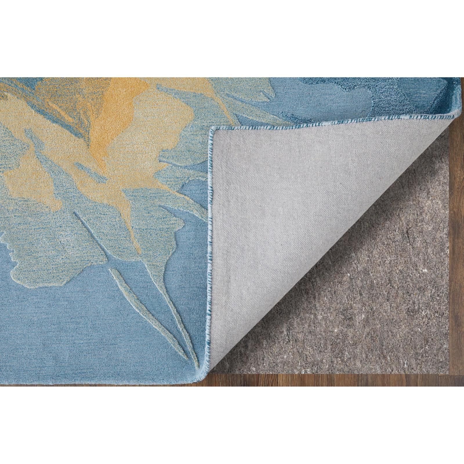 Feizy Kawai 8987F Modern Abstract Rug in Blue/Gold/Gray - Image 5