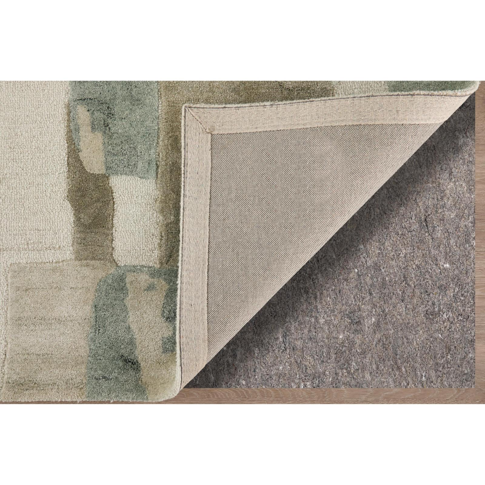 Feizy Kendall 8A59F Modern Abstract Rug in Green/Brown/Ivory - Image 5