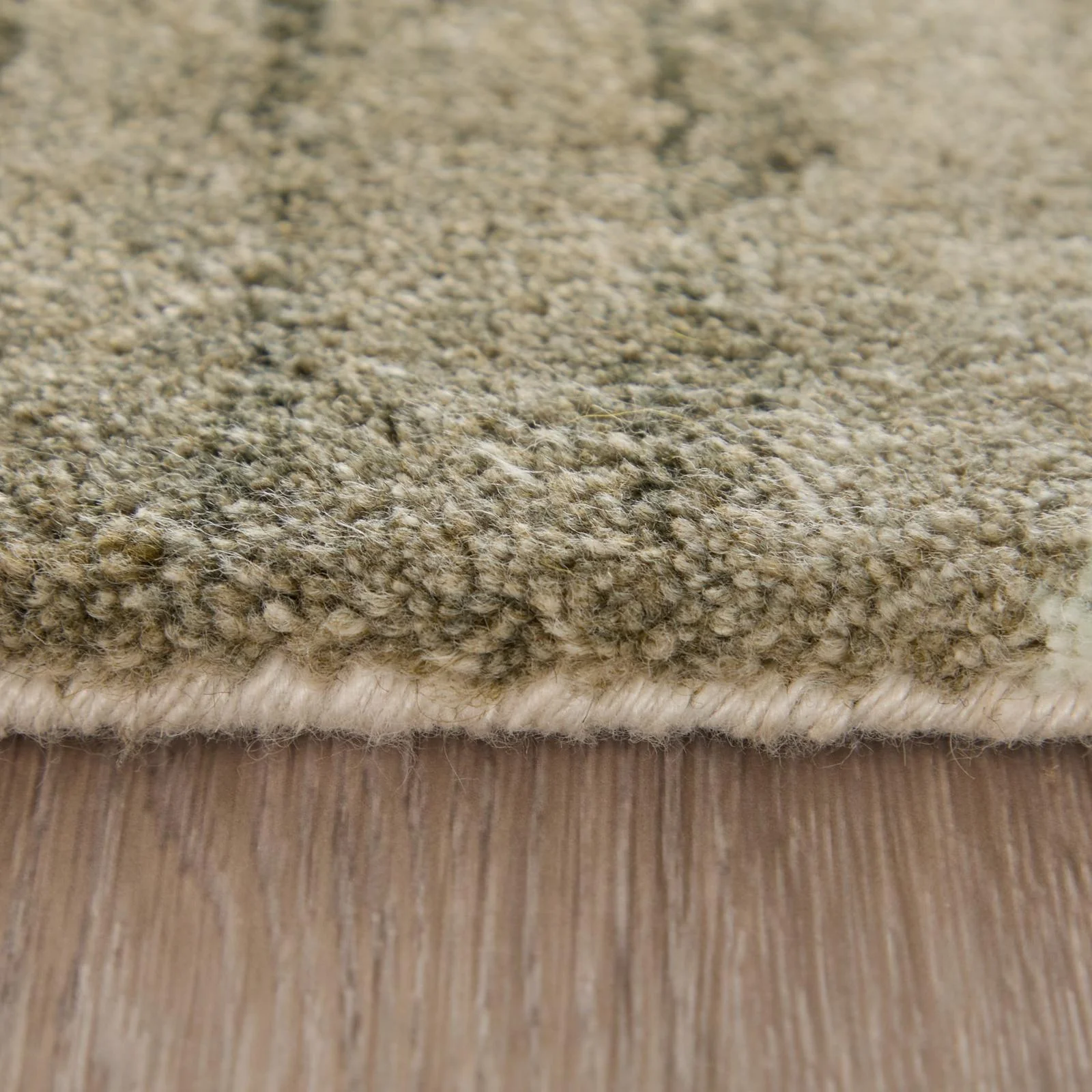 Feizy Kendall 8A59F Modern Abstract Rug in Green/Brown/Ivory - Image 9