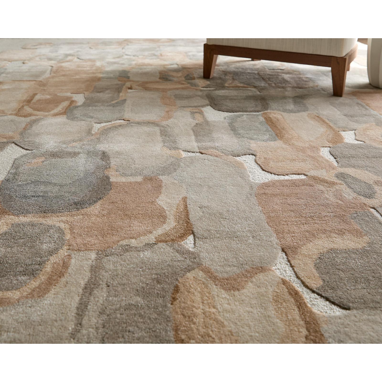 Feizy Kendall 8A61F Modern Abstract Rug in Tan/Gray/Ivory - Image 2
