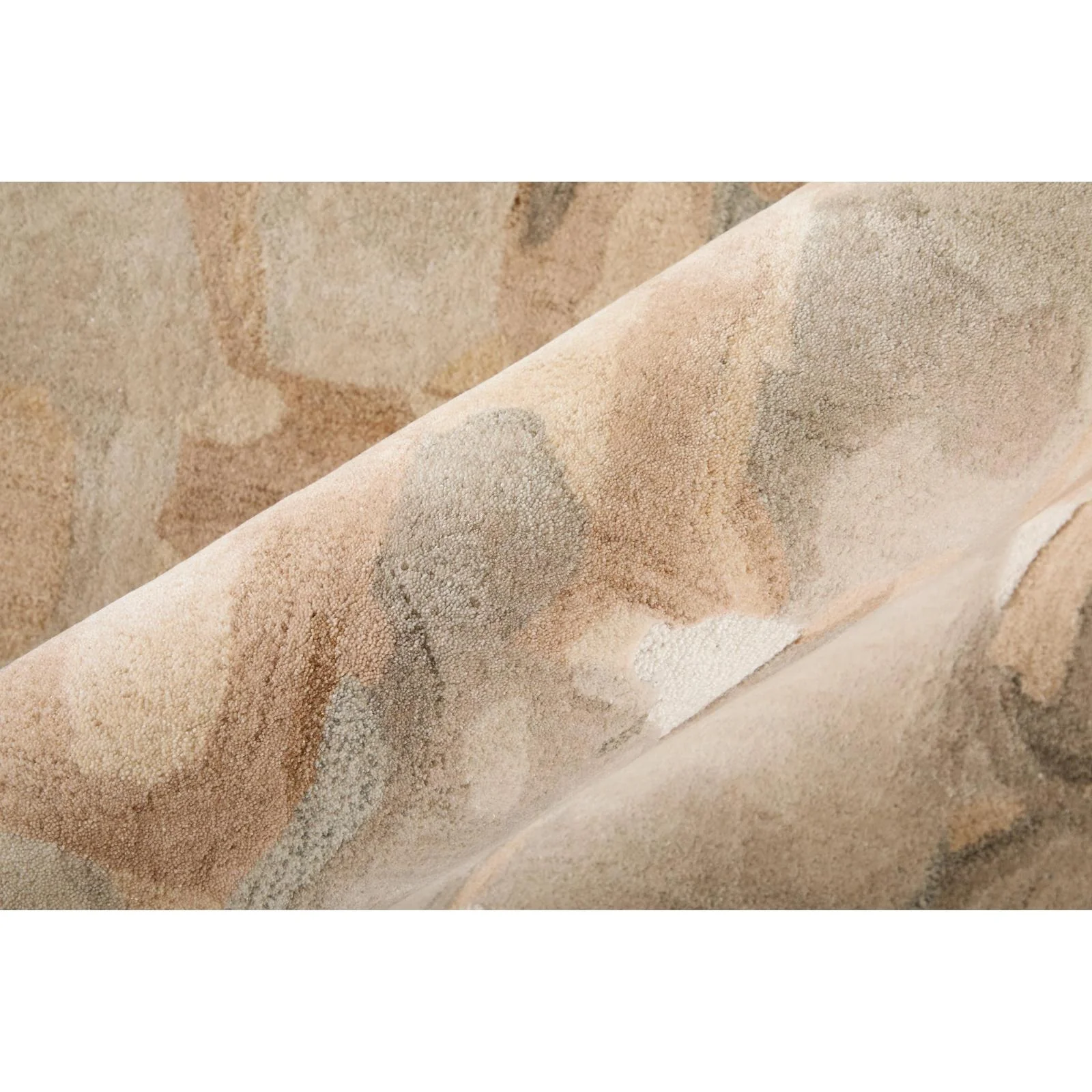 Feizy Kendall 8A61F Modern Abstract Rug in Tan/Gray/Ivory - Image 6