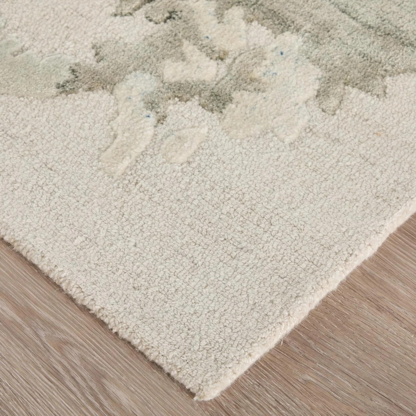 Feizy Kendall 8A62F Modern Abstract Rug in Ivory/Blue/Gray - Image 6