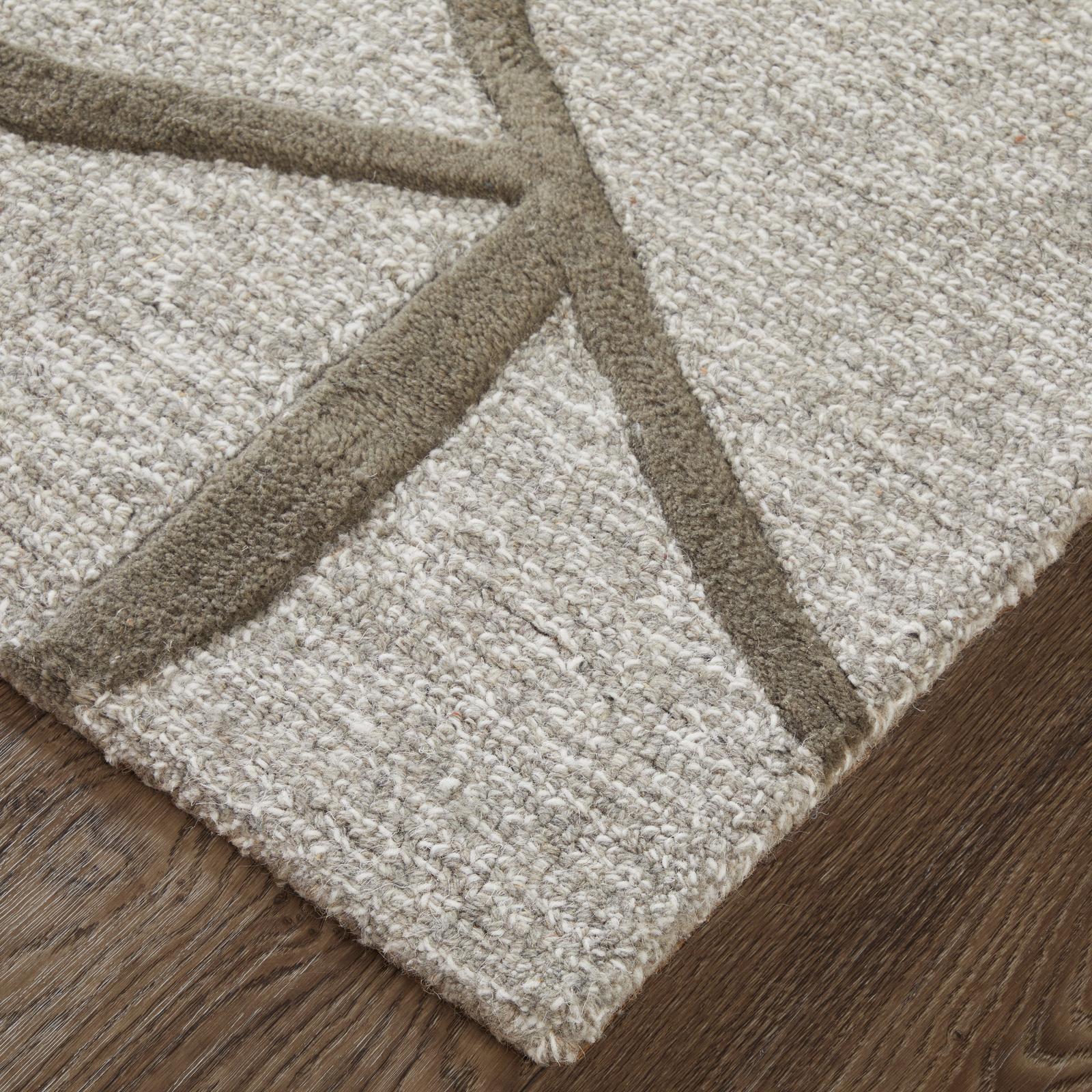 Feizy Kimball 8A30F Transitional Abstract Rug in Gray/Taupe/Ivory - Image 2
