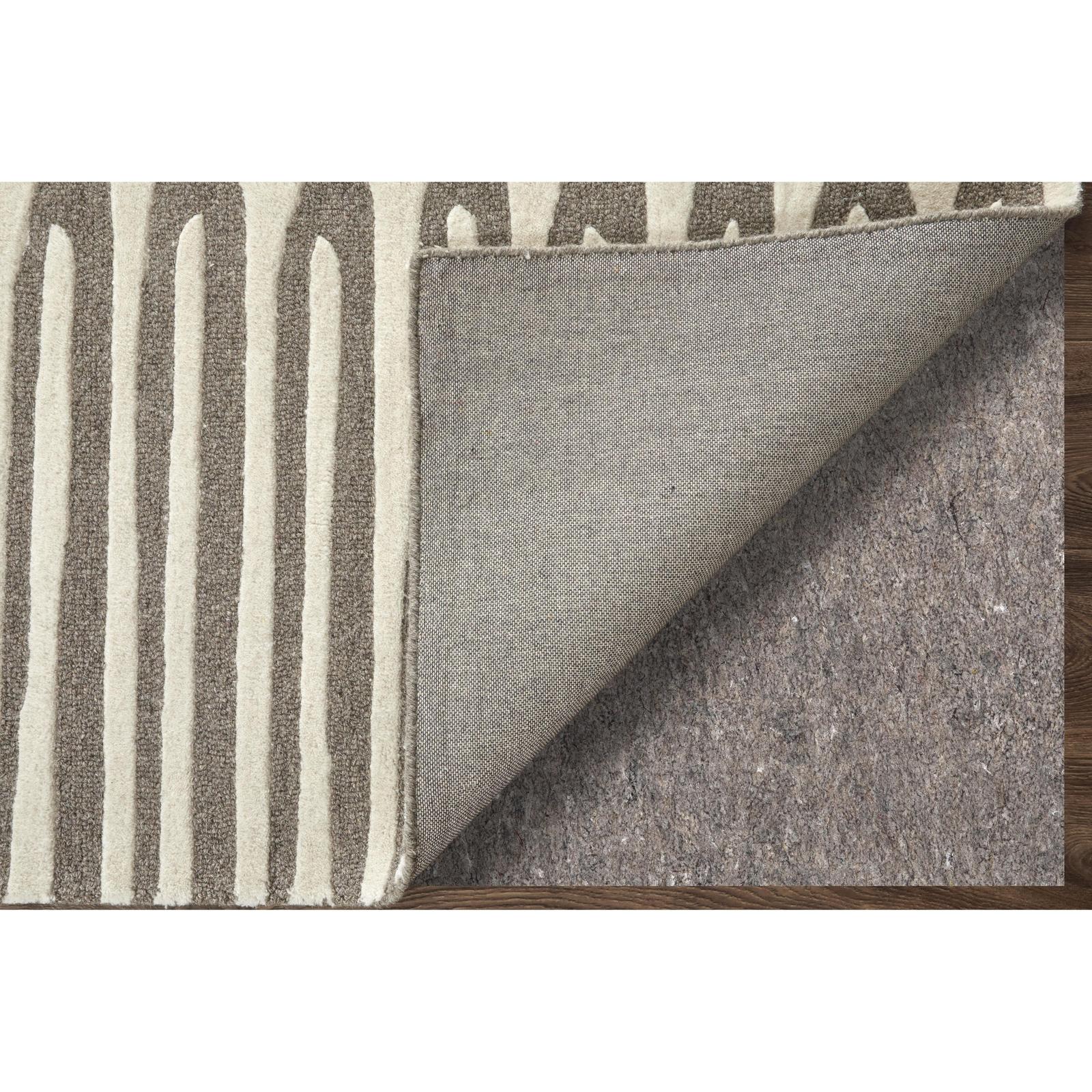 Feizy Kimball 8A31F Transitional Abstract Rug in Taupe/Ivory - Image 4