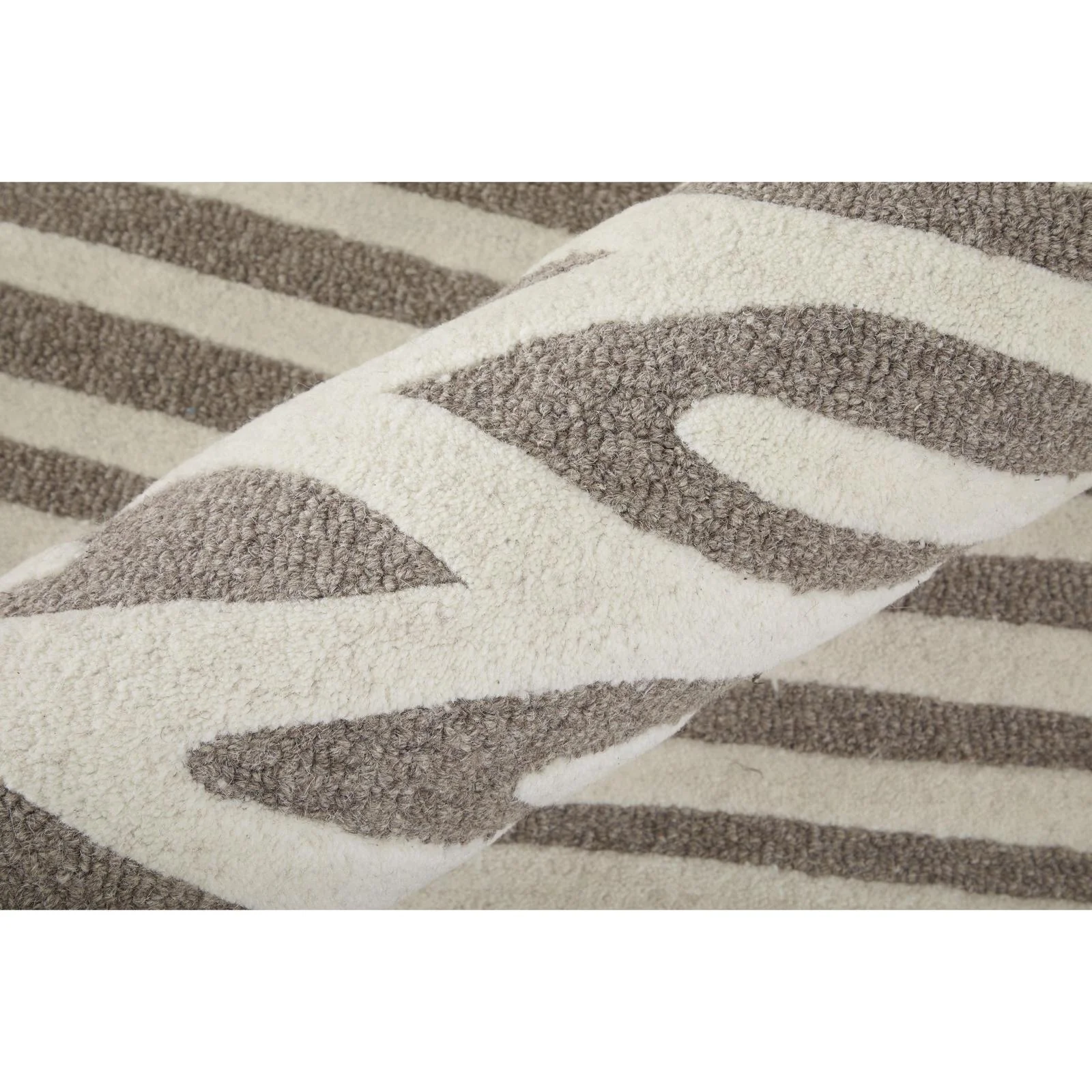 Feizy Kimball 8A31F Transitional Abstract Rug in Taupe/Ivory - Image 5
