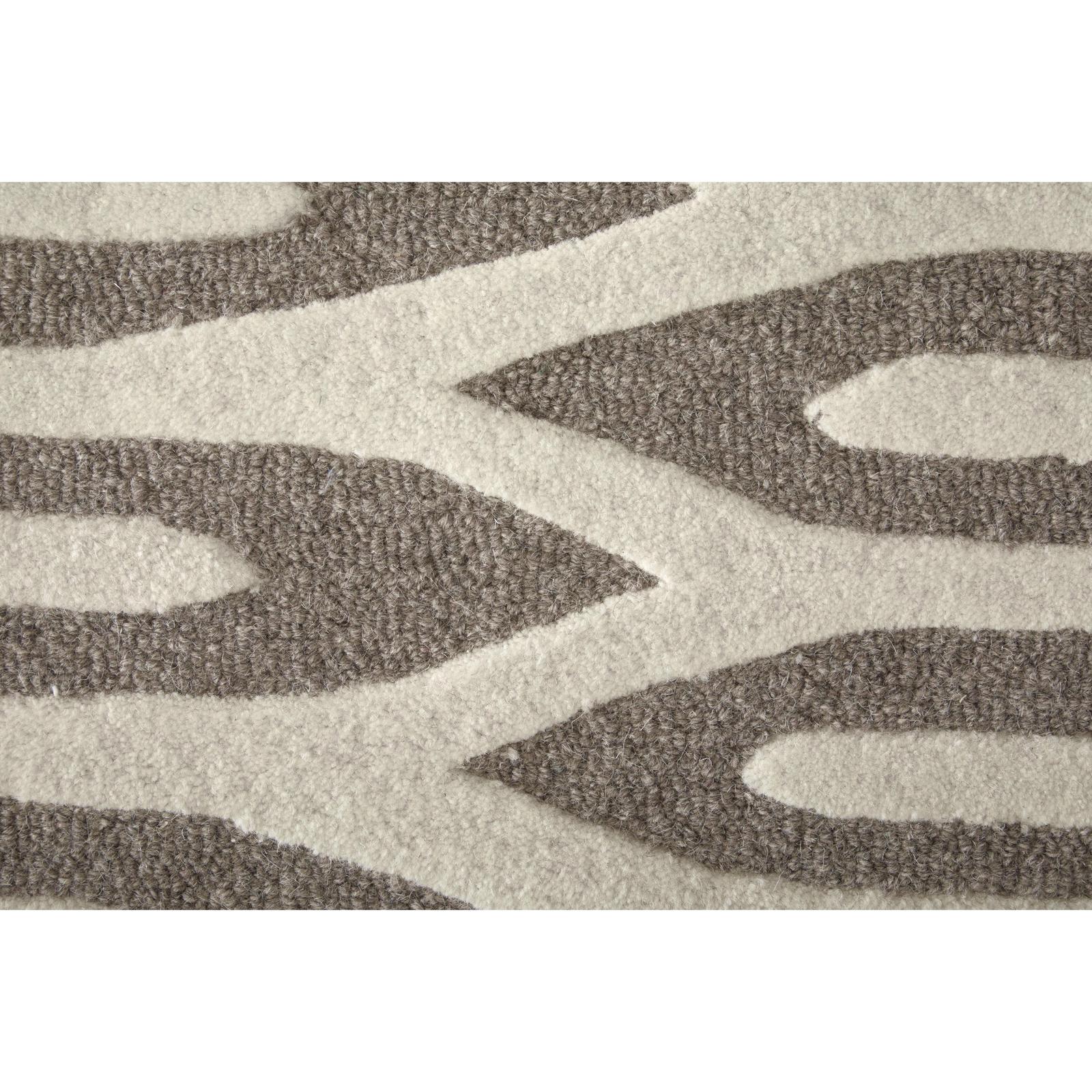 Feizy Kimball 8A31F Transitional Abstract Rug in Taupe/Ivory - Image 6