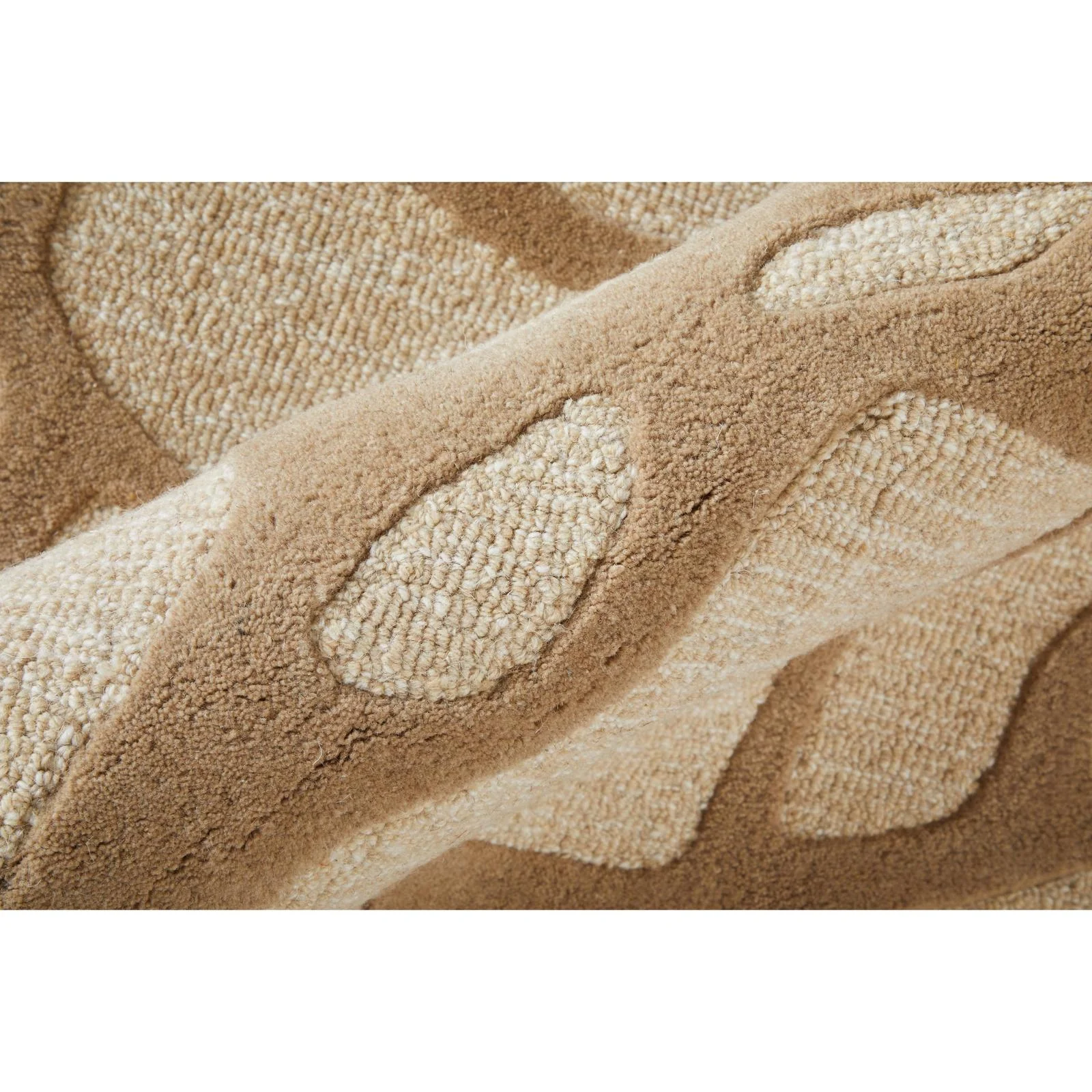 Feizy Kimball 8A32F Transitional Abstract Rug in Ivory/Brown/Tan - Image 5