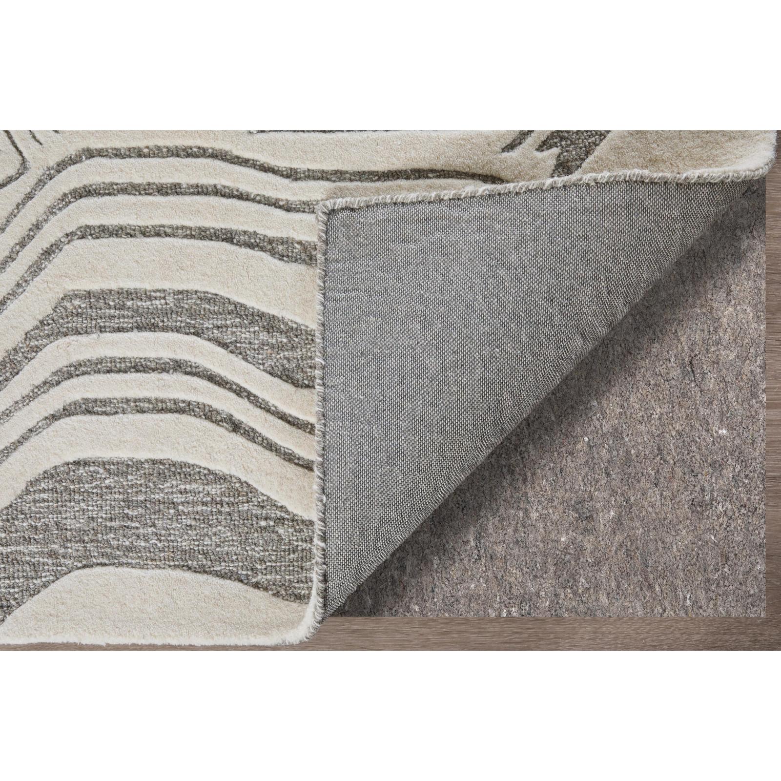 Feizy Kimball 8A34F Transitional Abstract Rug in Ivory/Gray - Image 8
