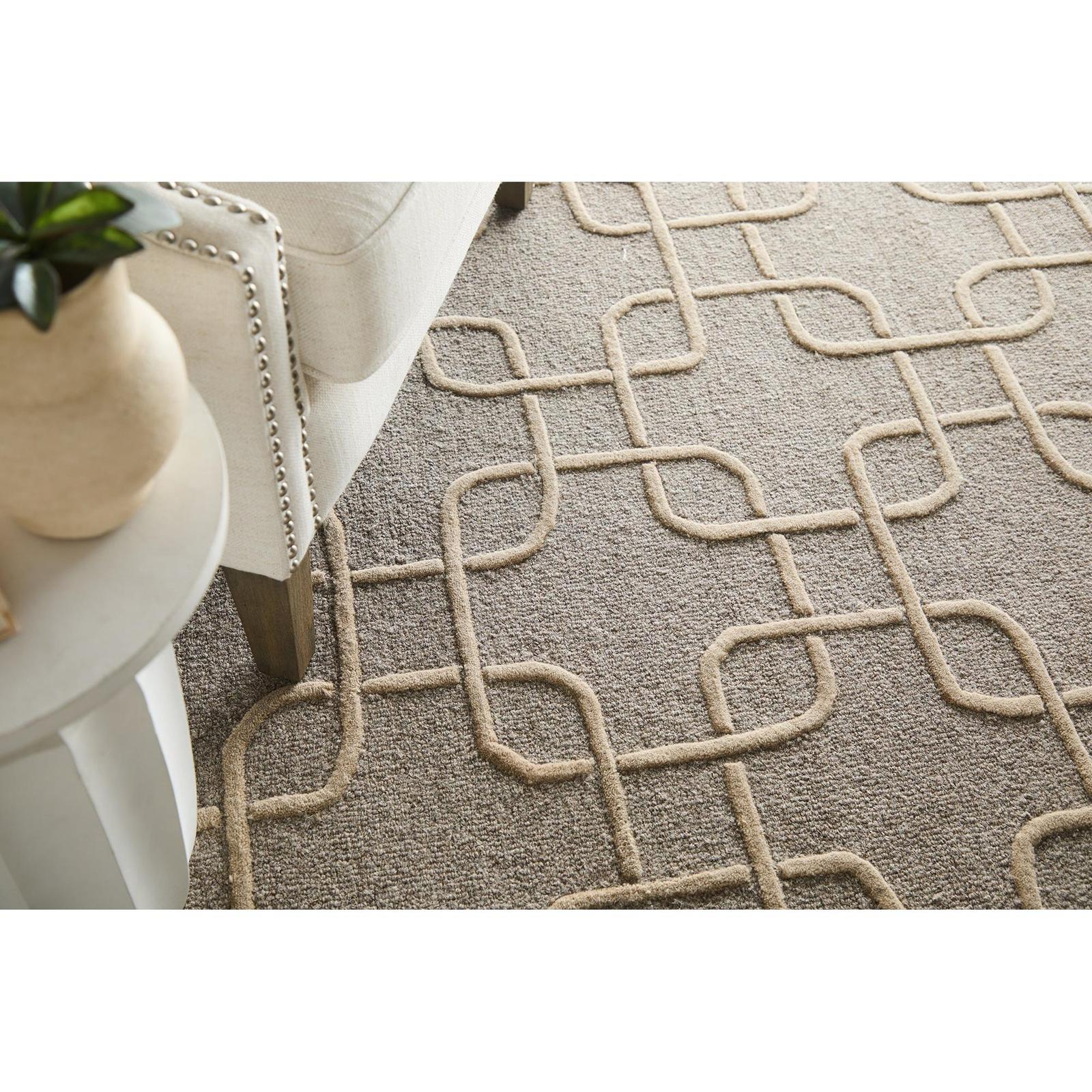 Feizy Kimball 8A35F Transitional Trellis & Lattice Rug in Gray/Taupe/Tan - Image 4