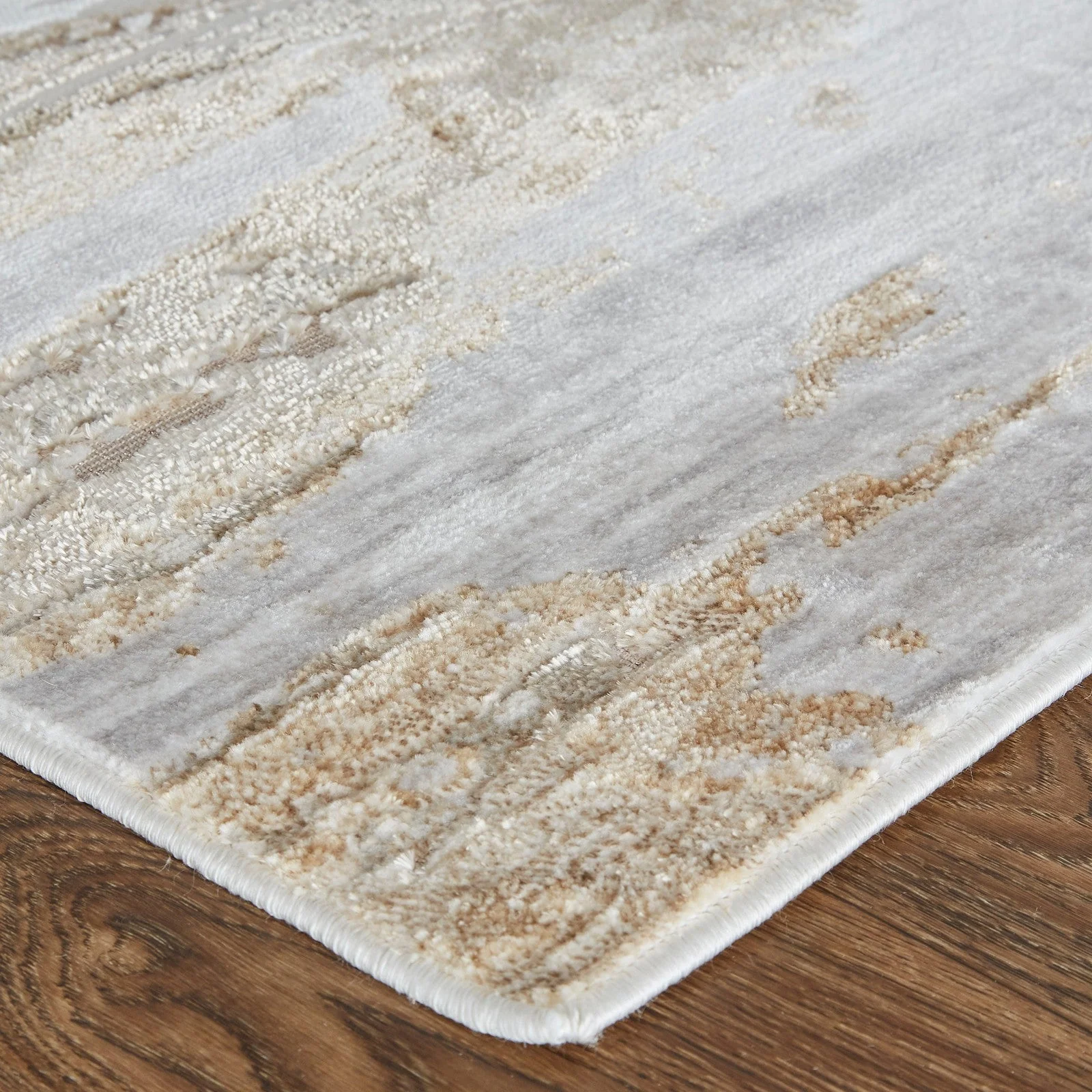 Feizy Laina 39G5F Transitional Abstract in Tan/Ivory - Image 4
