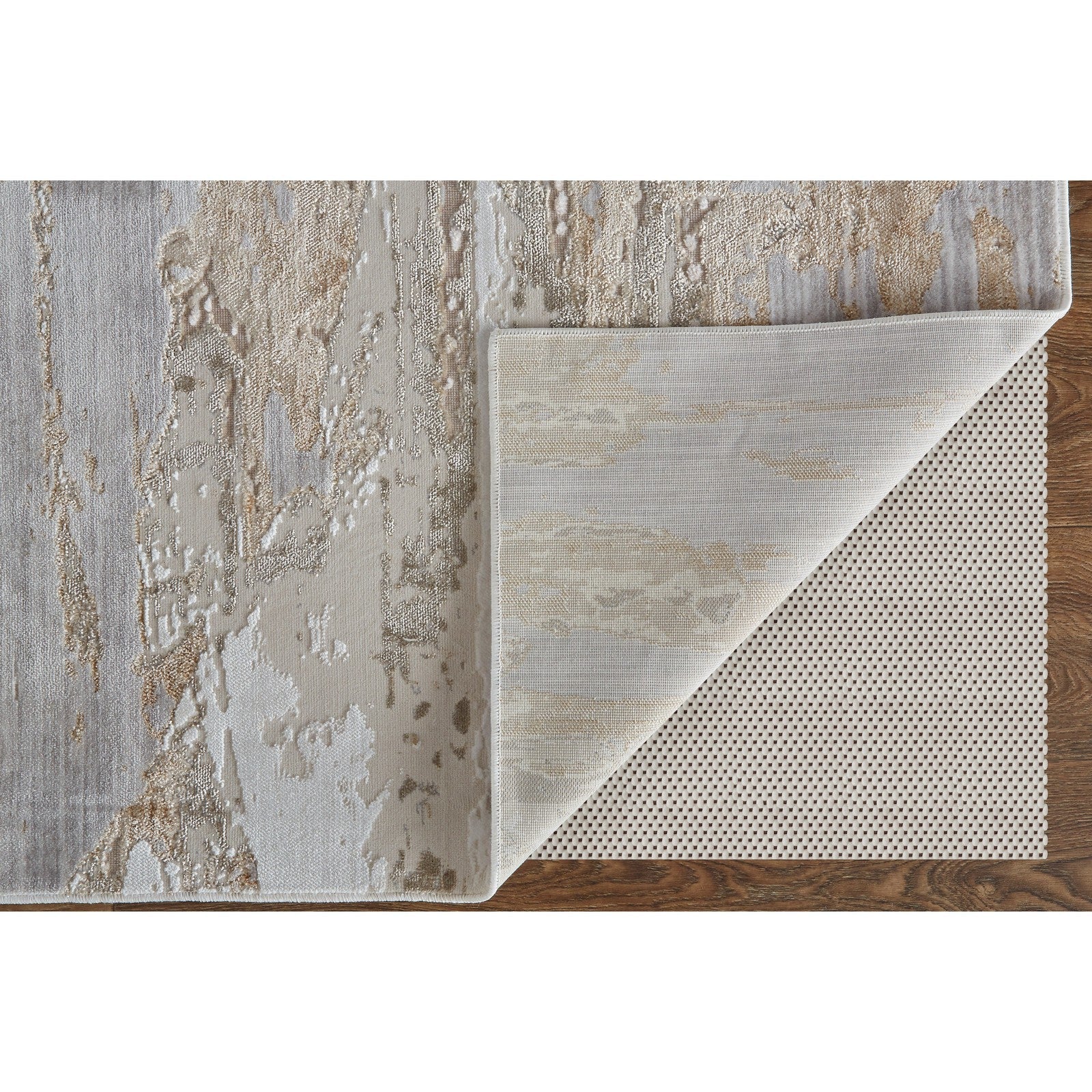 Feizy Laina 39G5F Transitional Abstract in Tan/Ivory - Image 5