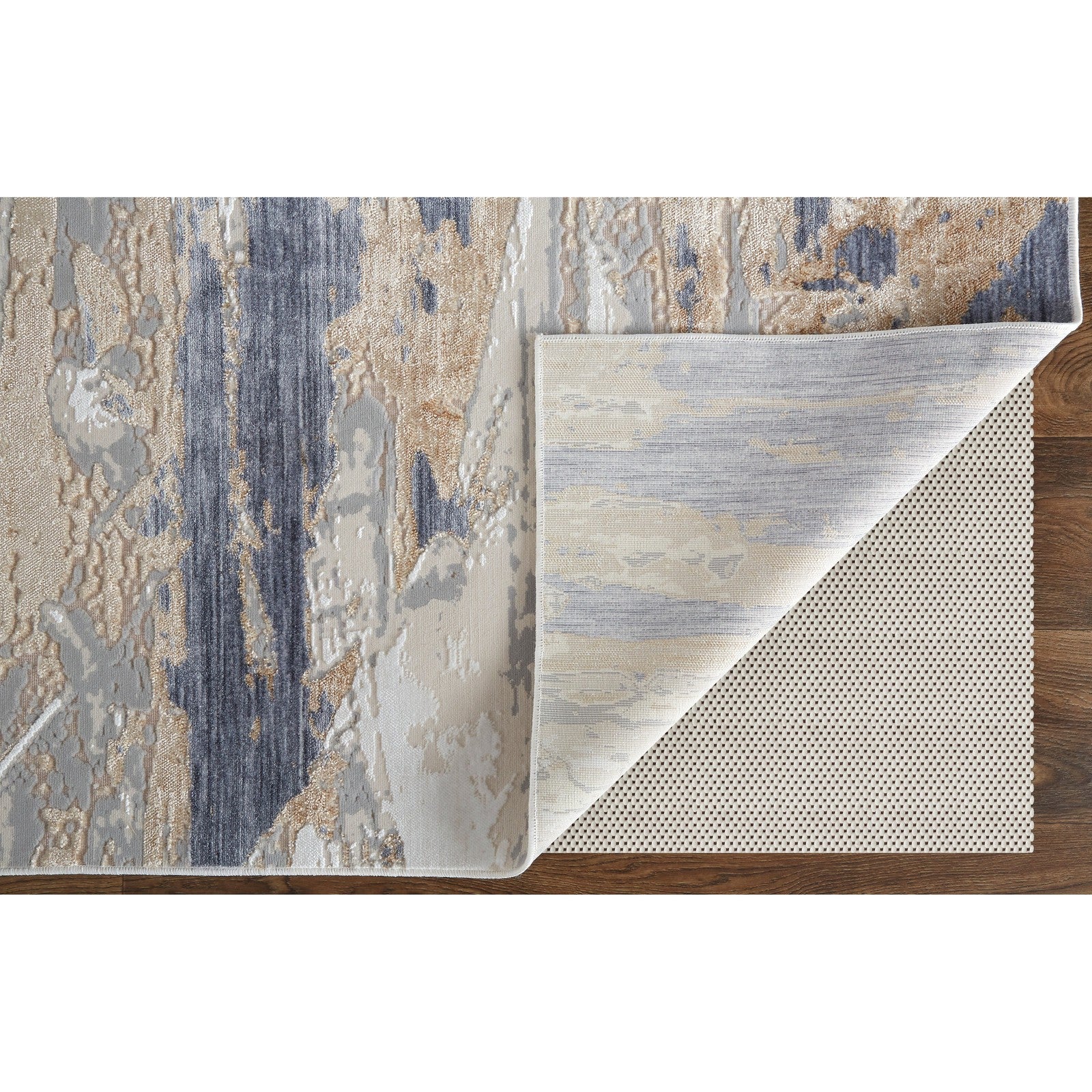 Feizy Laina 39G5F Transitional Abstract in Tan/Orange/Ivory - Image 5