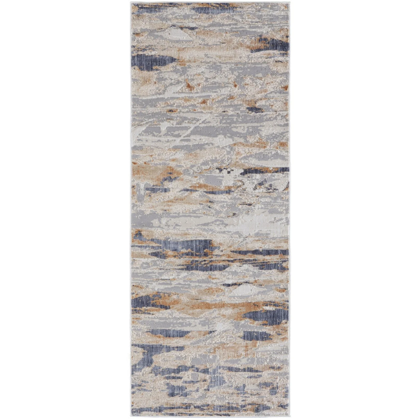 Feizy Laina 39G5F Transitional Abstract in Tan/Orange/Ivory - Image 9