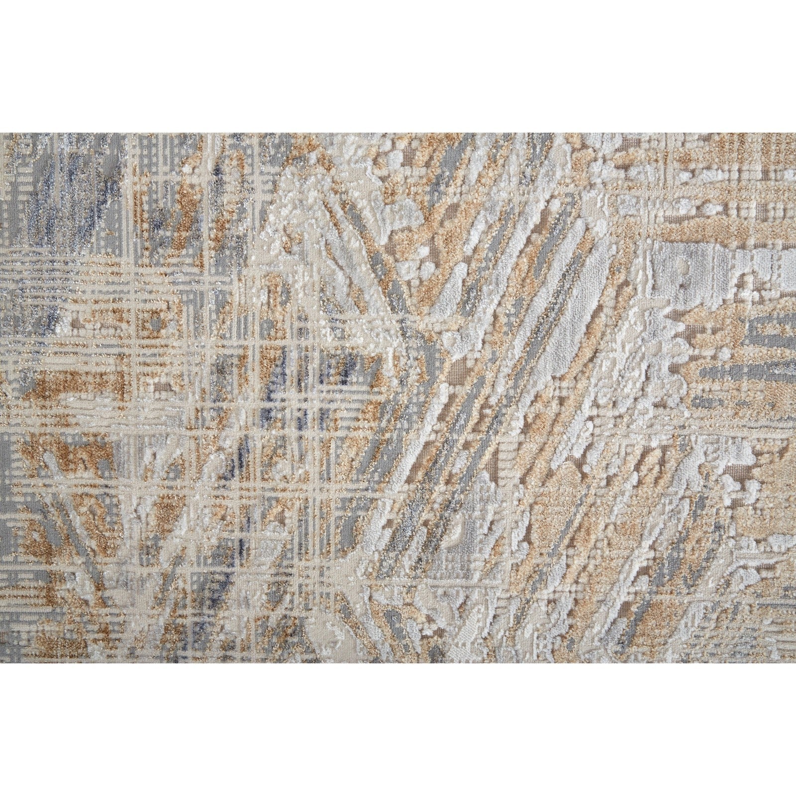 Feizy Laina 39G6F Transitional Abstract in Tan/Ivory/Gray - Image 7