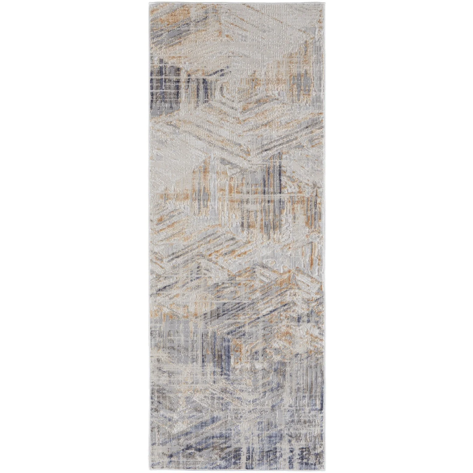 Feizy Laina 39G6F Transitional Abstract in Tan/Ivory/Gray - Image 9