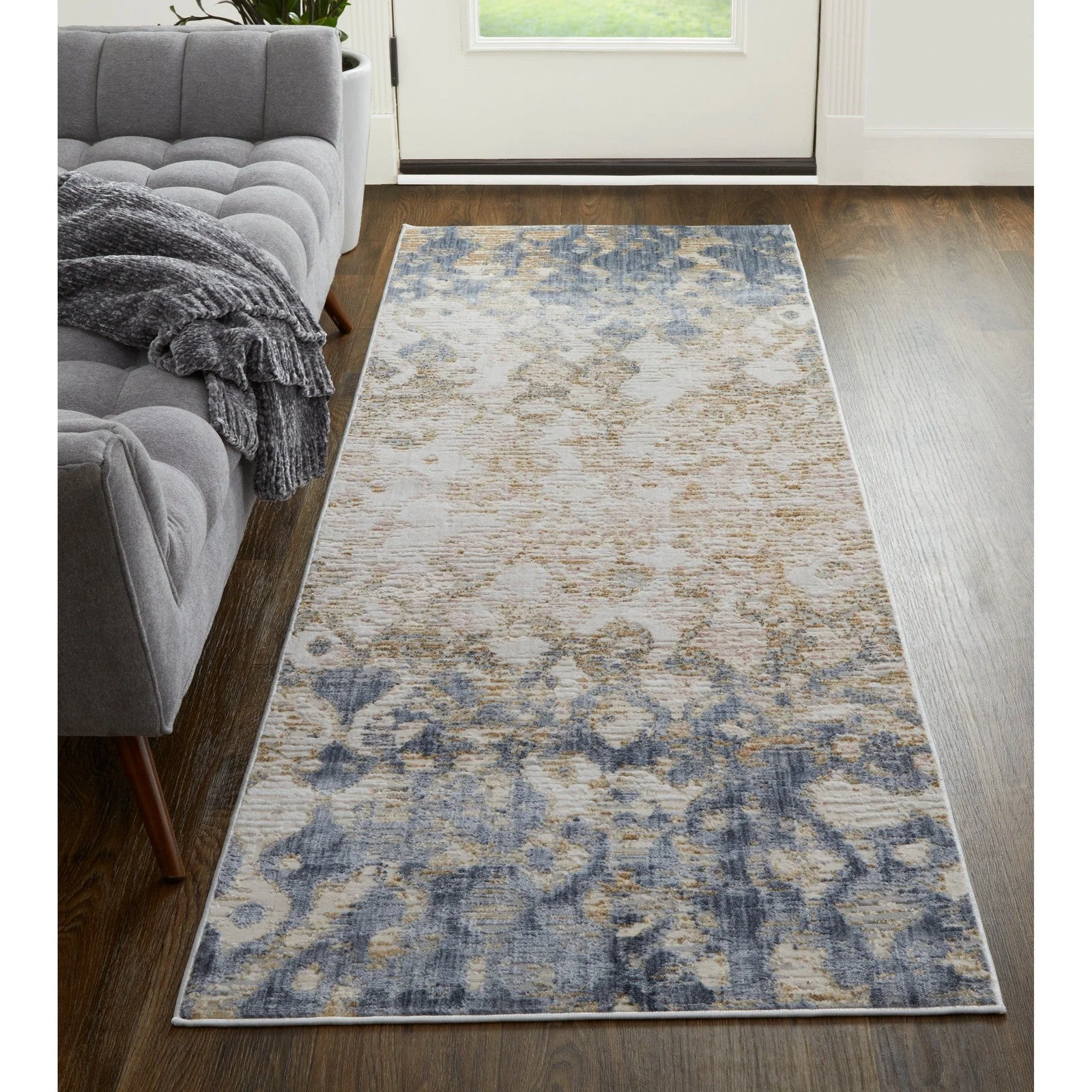 Feizy Laina 39G7F Transitional Gradient & Ombre in Tan/Ivory/Blue - Image 10