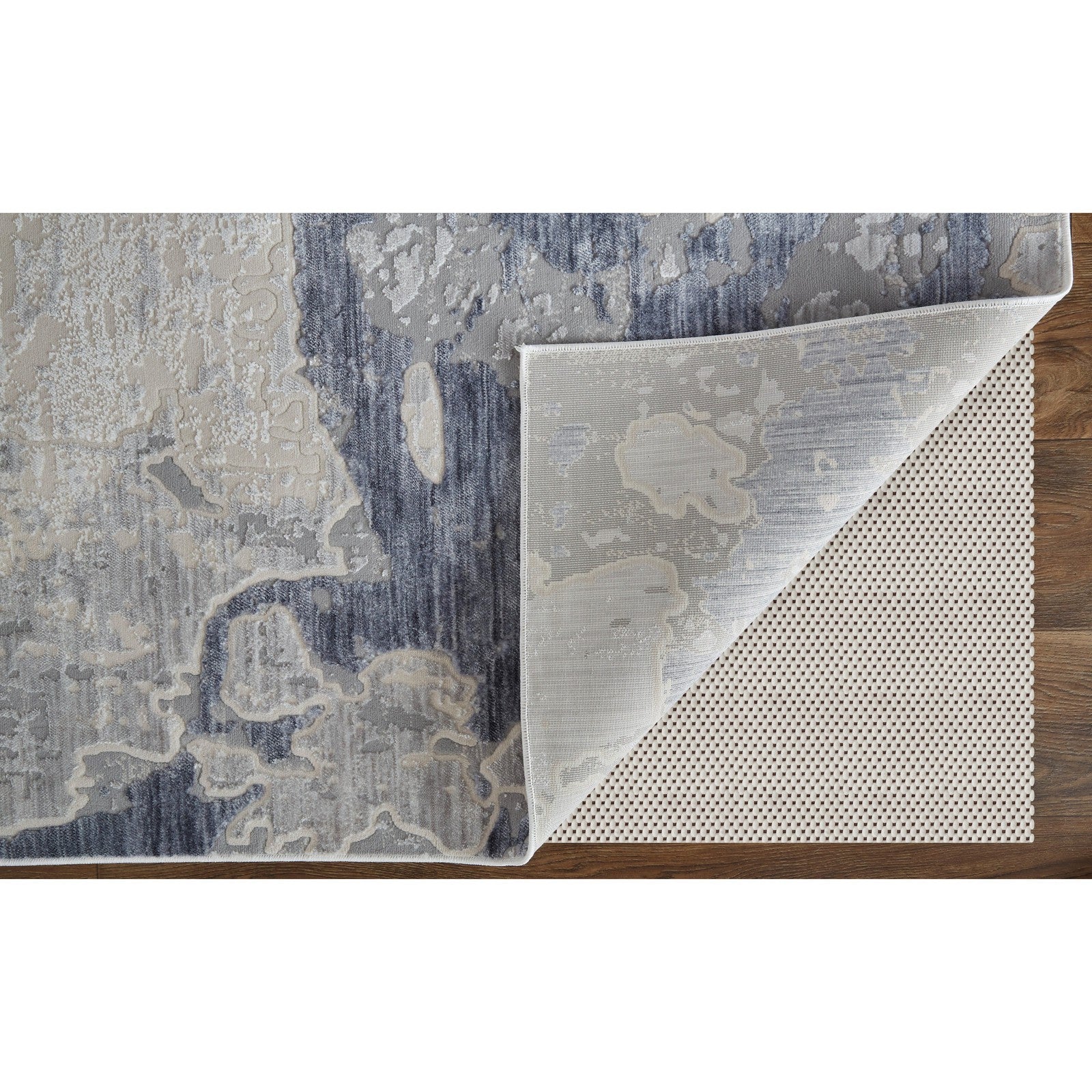 Feizy Laina 39G8F Transitional Abstract in Ivory/Blue - Image 5