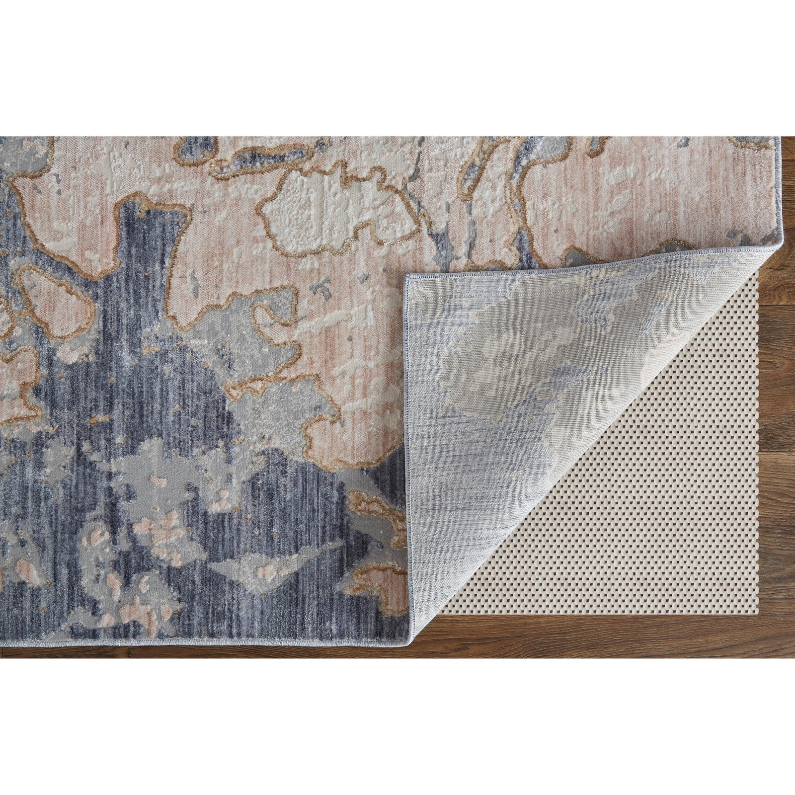 Feizy Laina 39G8F Transitional Abstract in Tan/Blue - Image 5