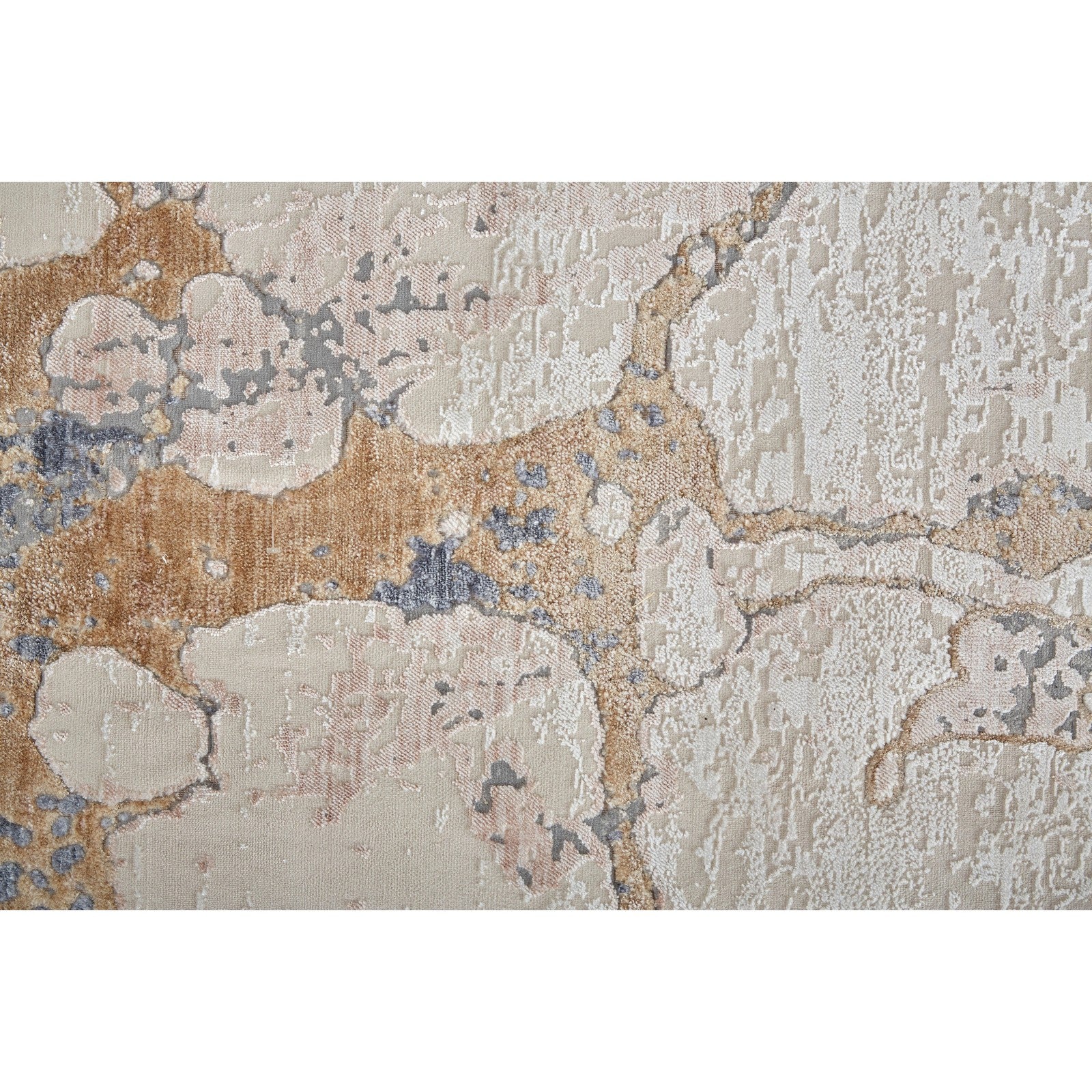 Feizy Laina 39G8F Transitional Abstract in Tan/Blue - Image 7