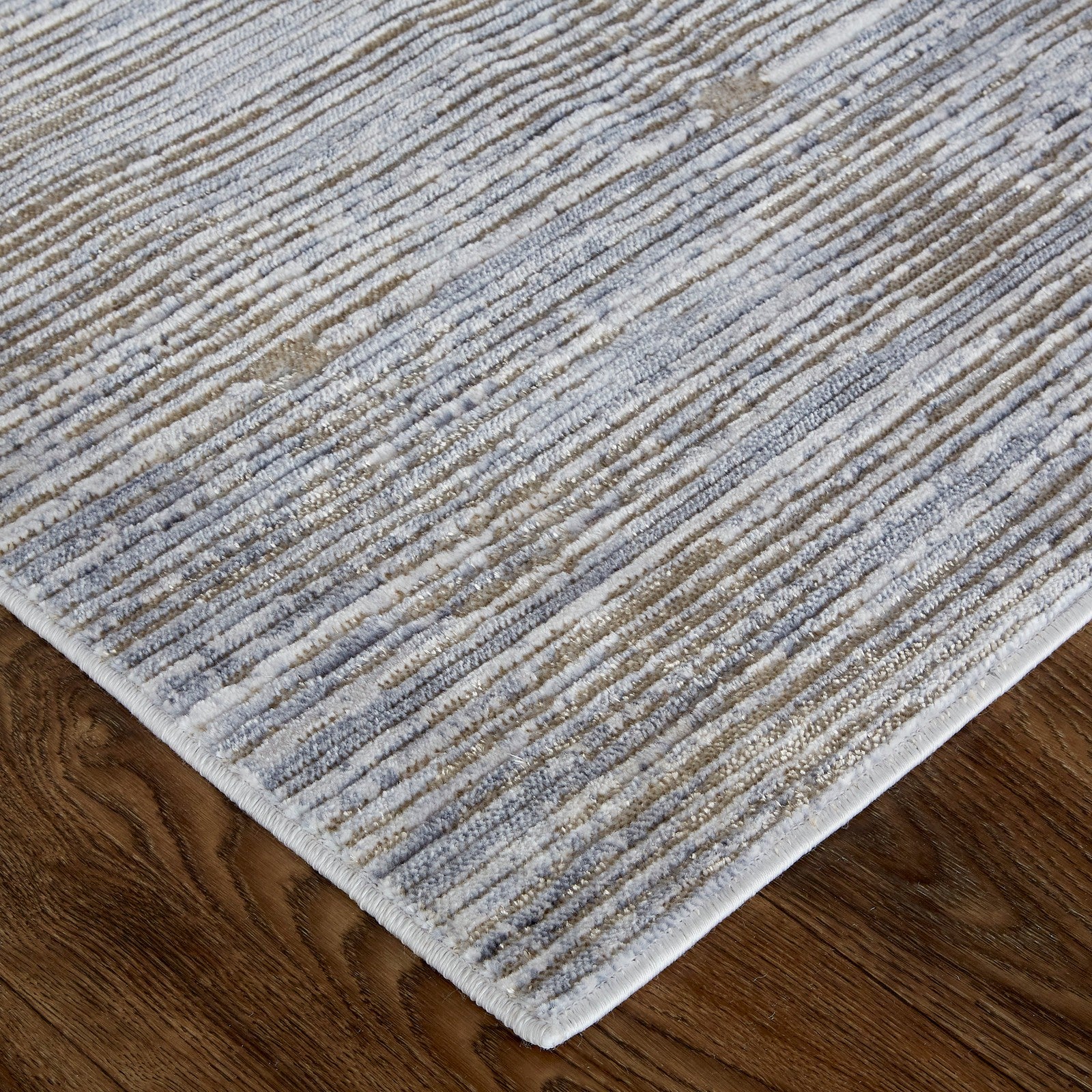 Feizy Laina 39GAF Transitional Distressed in Taupe/Silver/Tan - Image 4