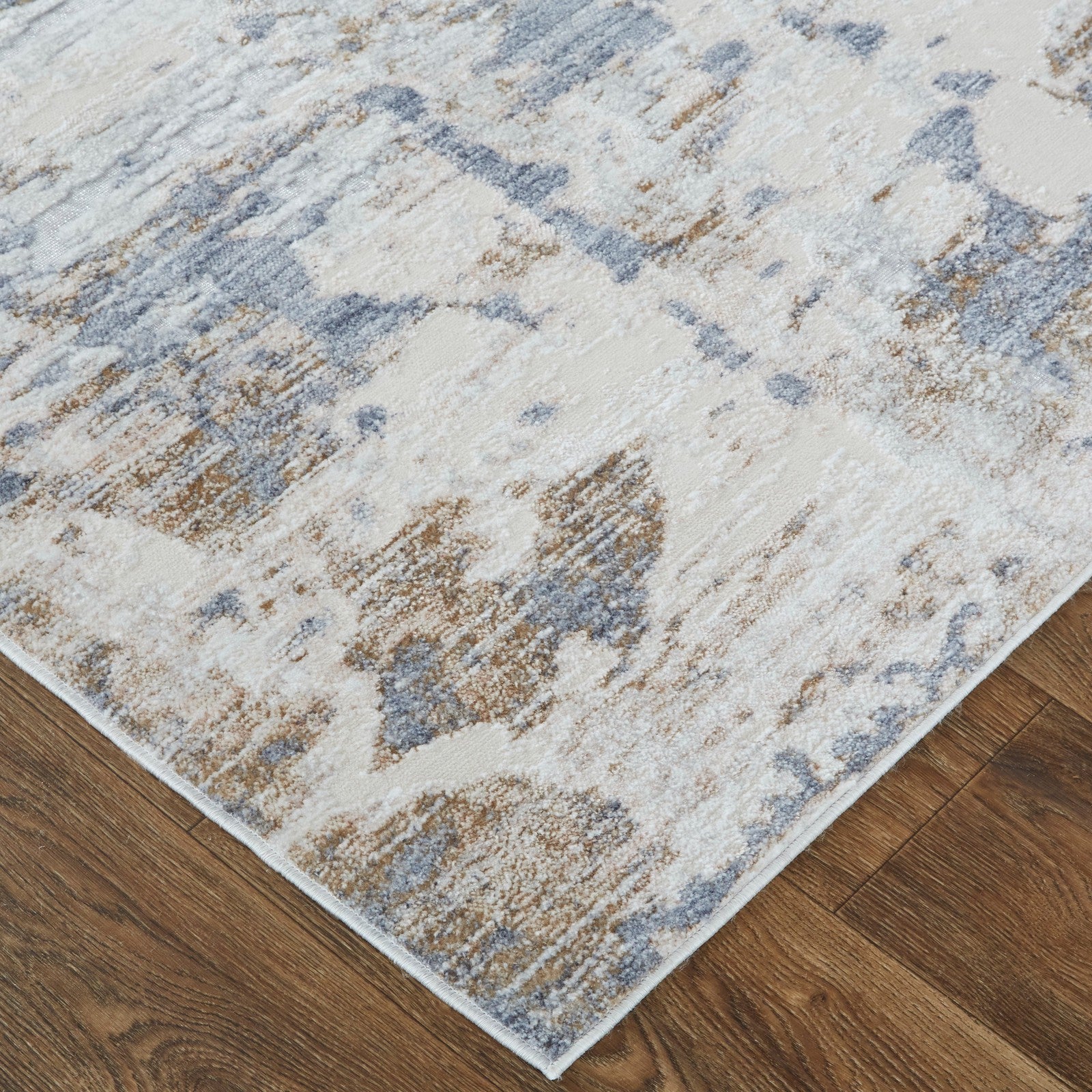Feizy Laina 39GHF Transitional Abstract in Ivory/Gray/Blue - Image 4