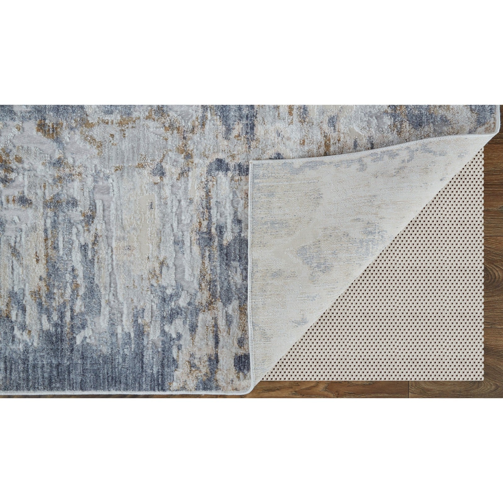Feizy Laina 39GHF Transitional Abstract in Ivory/Gray/Blue - Image 5